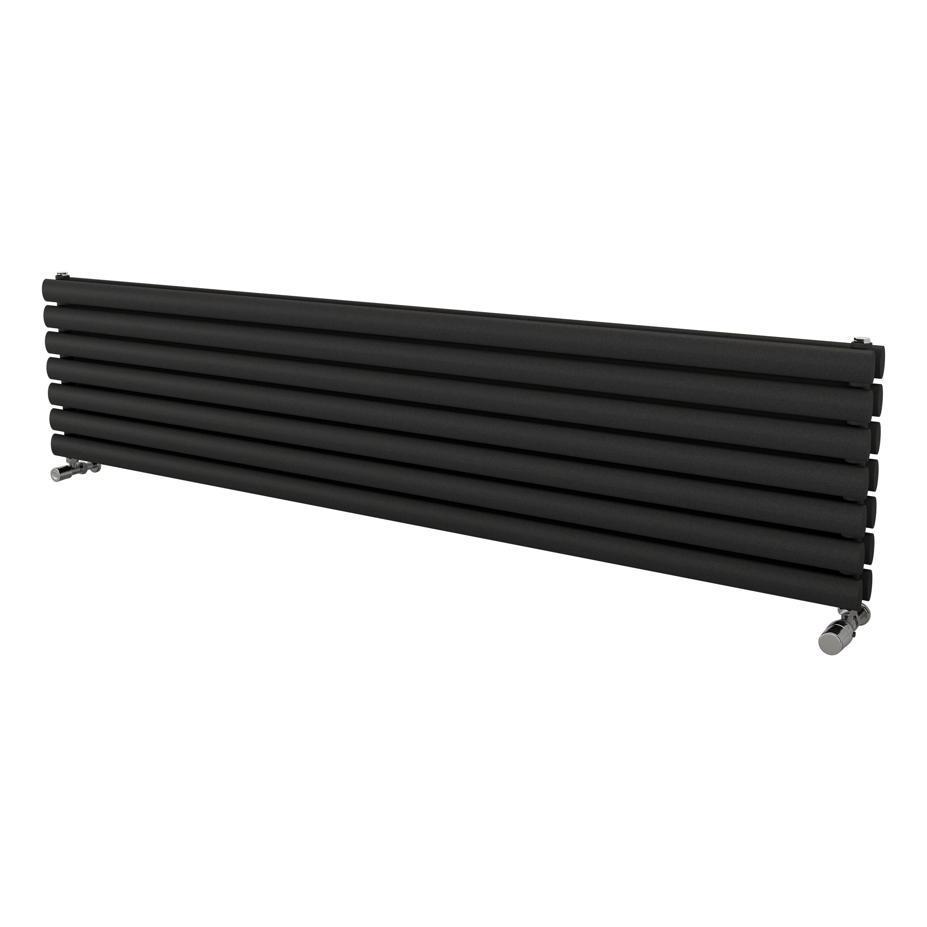 Ximax Champion Duplex Matt anthracite Horizontal Designer Radiator, (W)1800mm x (H)410mm