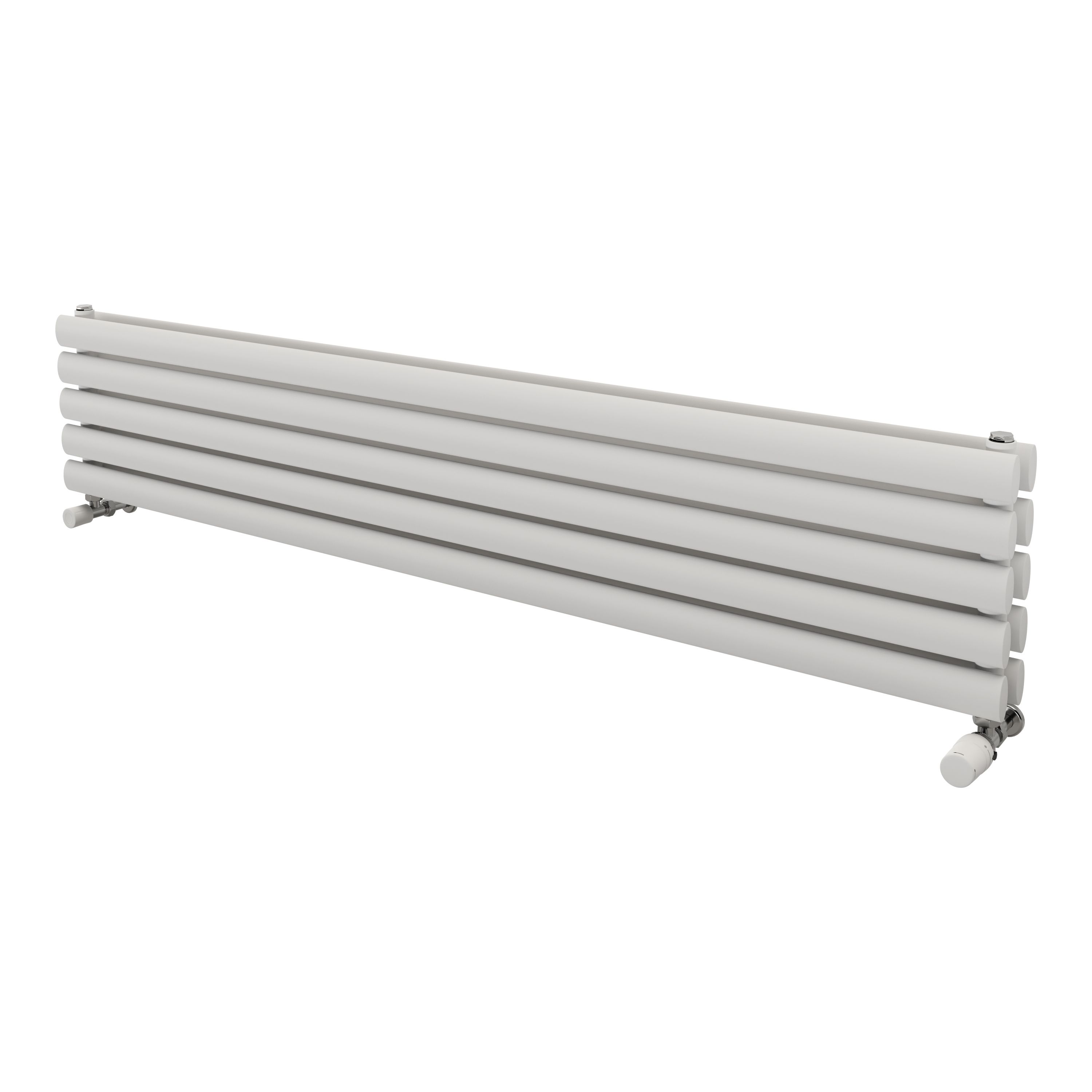 Ximax Champion Duplex Satin white Horizontal Designer Radiator, (W)1500mm x (H)294mm