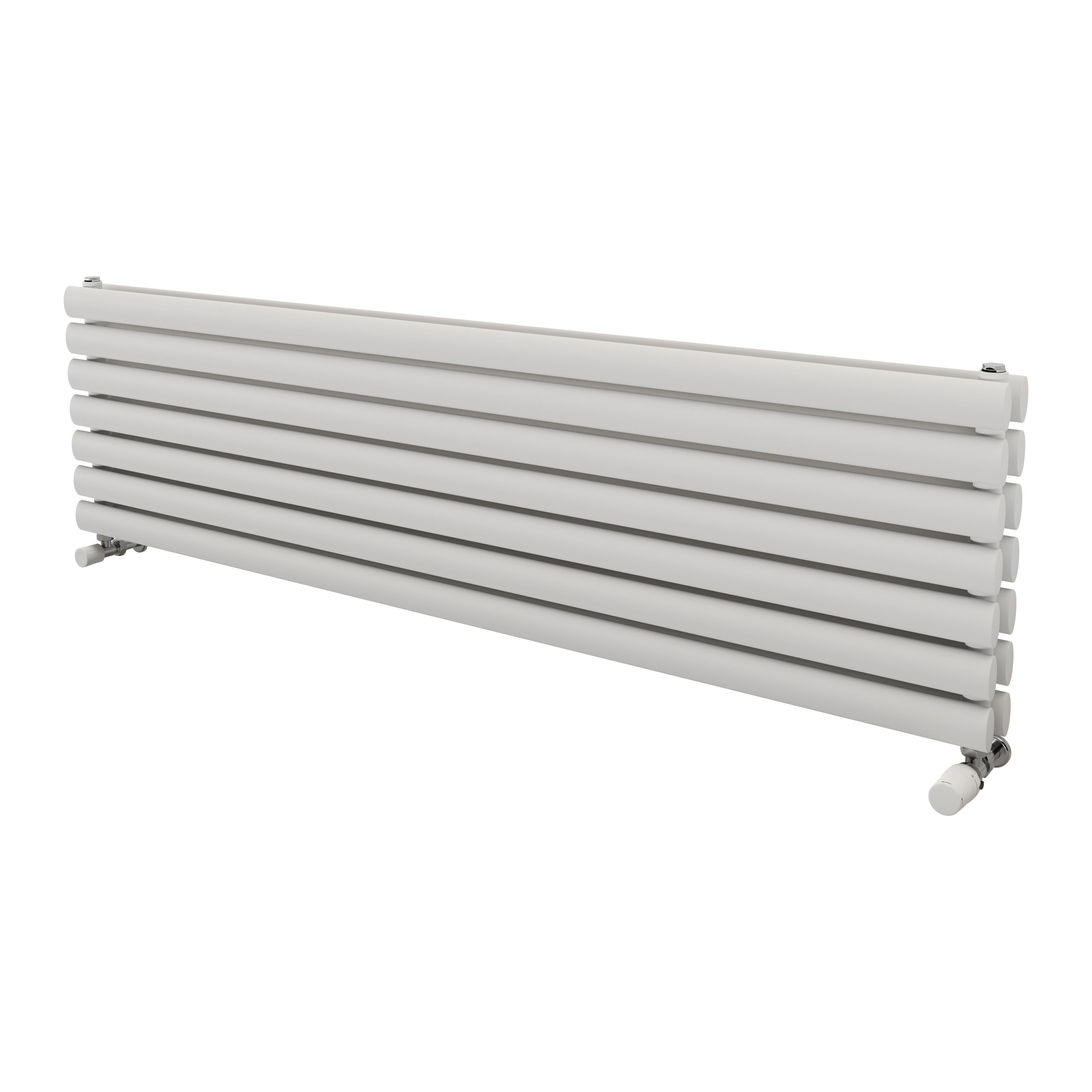 Ximax Champion Duplex Satin white Horizontal Designer Radiator, (W)1500mm x (H)410mm