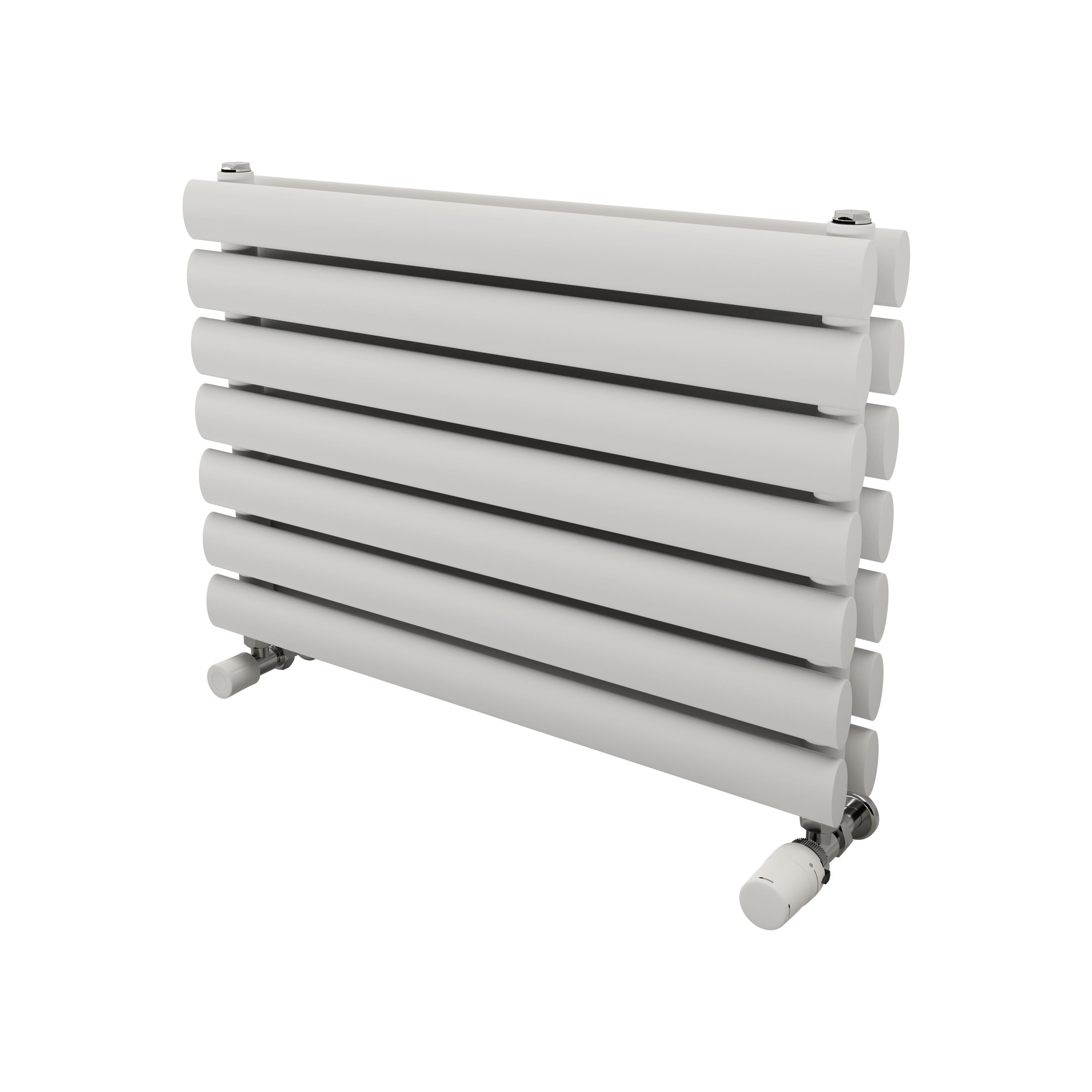 Ximax Champion Duplex Satin white Horizontal Designer Radiator, (W)600mm x (H)410mm