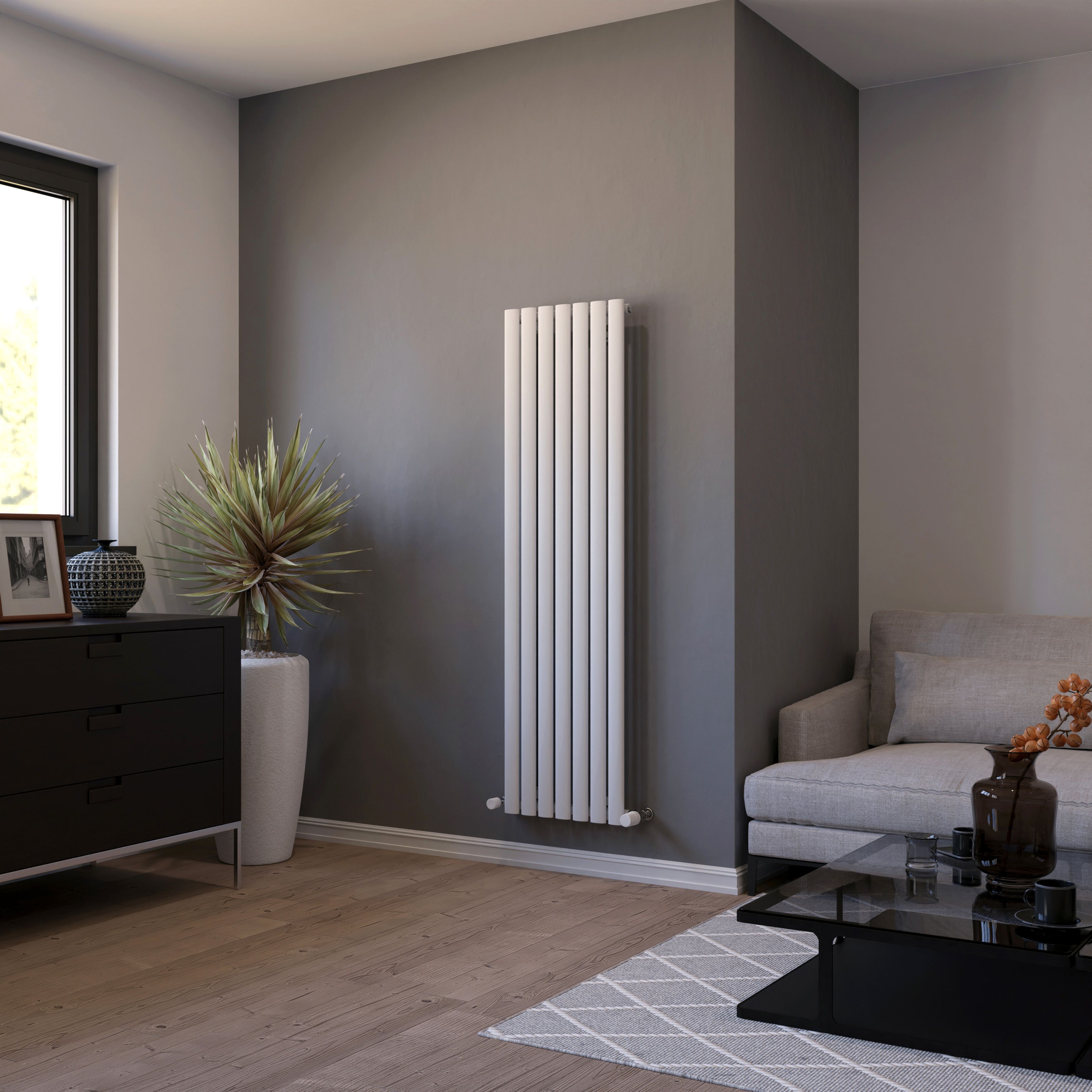 Ximax Champion FOR1500410W White Gas Vertical Designer 2488BTU Radiator ...
