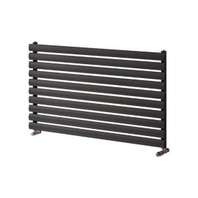 Ximax Champion HOR DES RAD BS 584X1200MM Black Horizontal Designer Radiator, (W)1200mm x (H)584mm