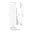 Ximax Champion Horizontal Satin anthracite Vertical Designer Radiator, (W)445mm x (H)1800mm