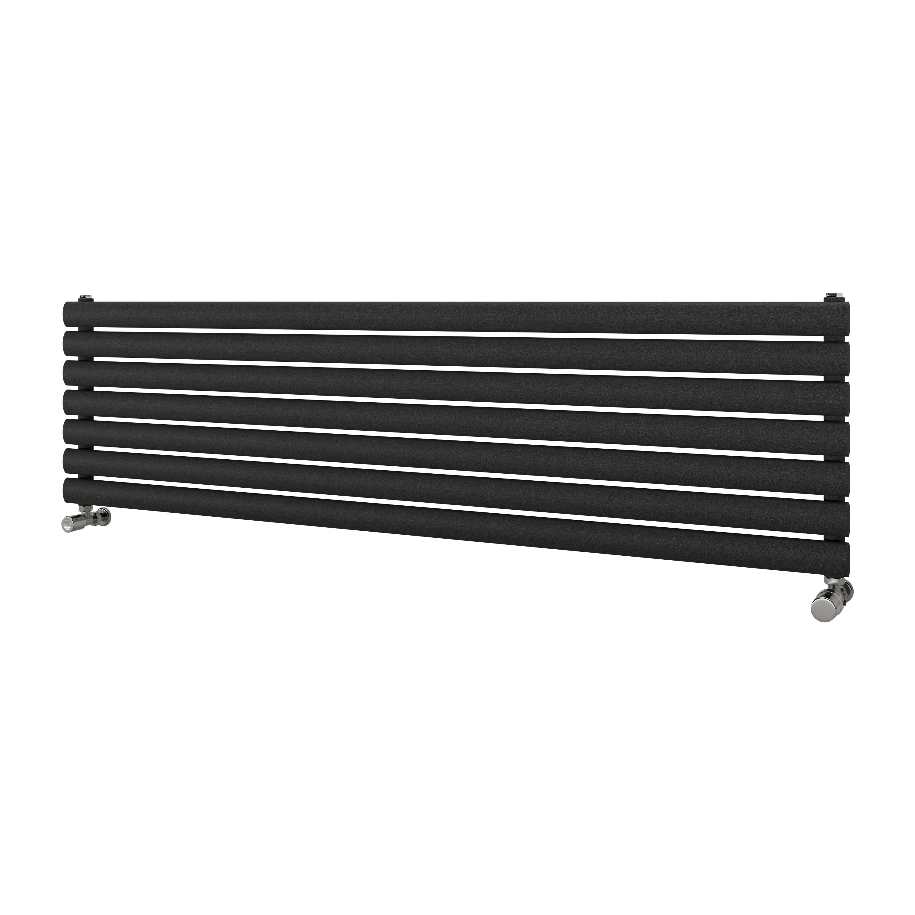 Ximax Champion Matt anthracite Horizontal Designer Radiator, (W)1500mm x (H)410mm