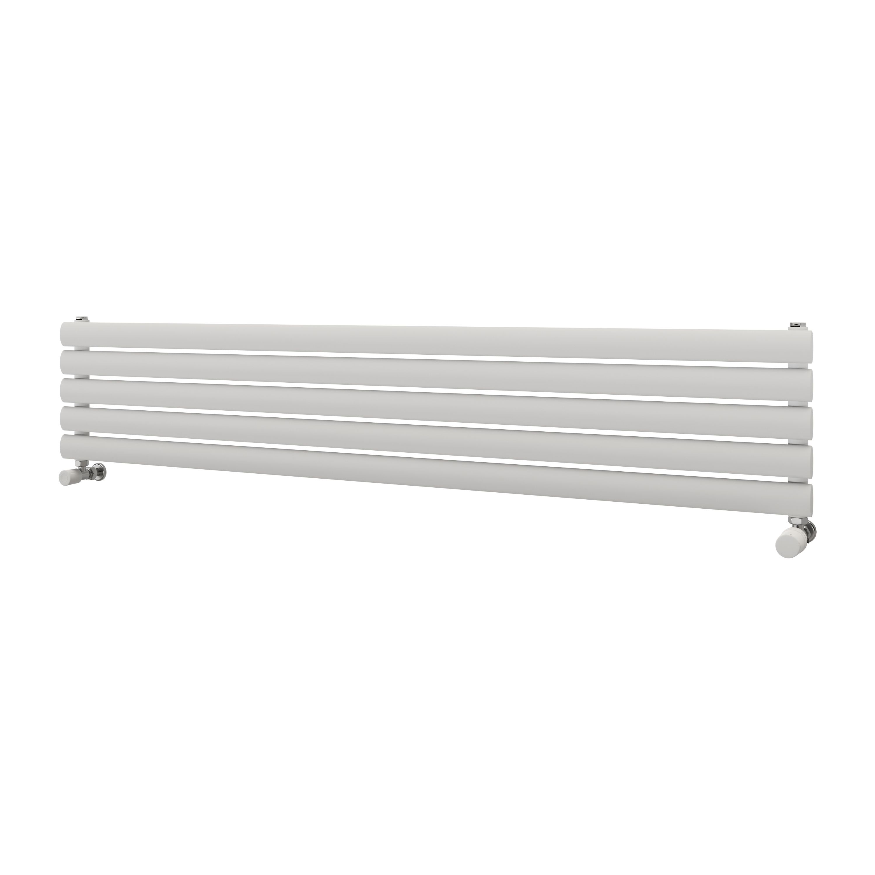 Ximax Champion Satin white Horizontal Designer Radiator, (W)1500mm x (H)294mm