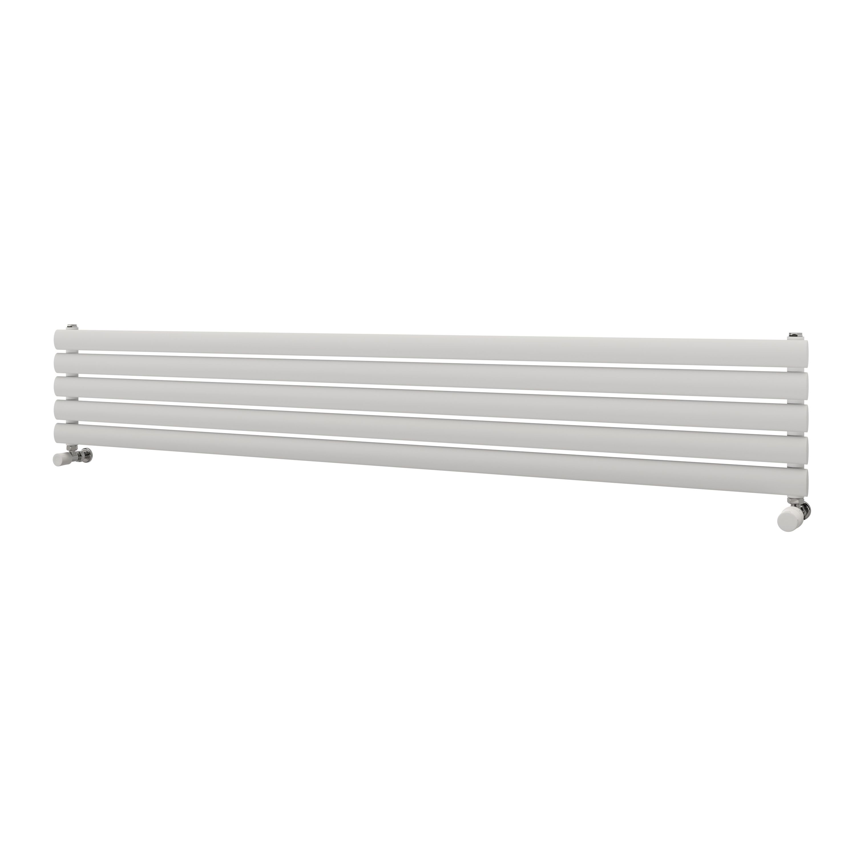 Ximax Champion Satin white Horizontal Designer Radiator, (W)1800mm x (H)294mm