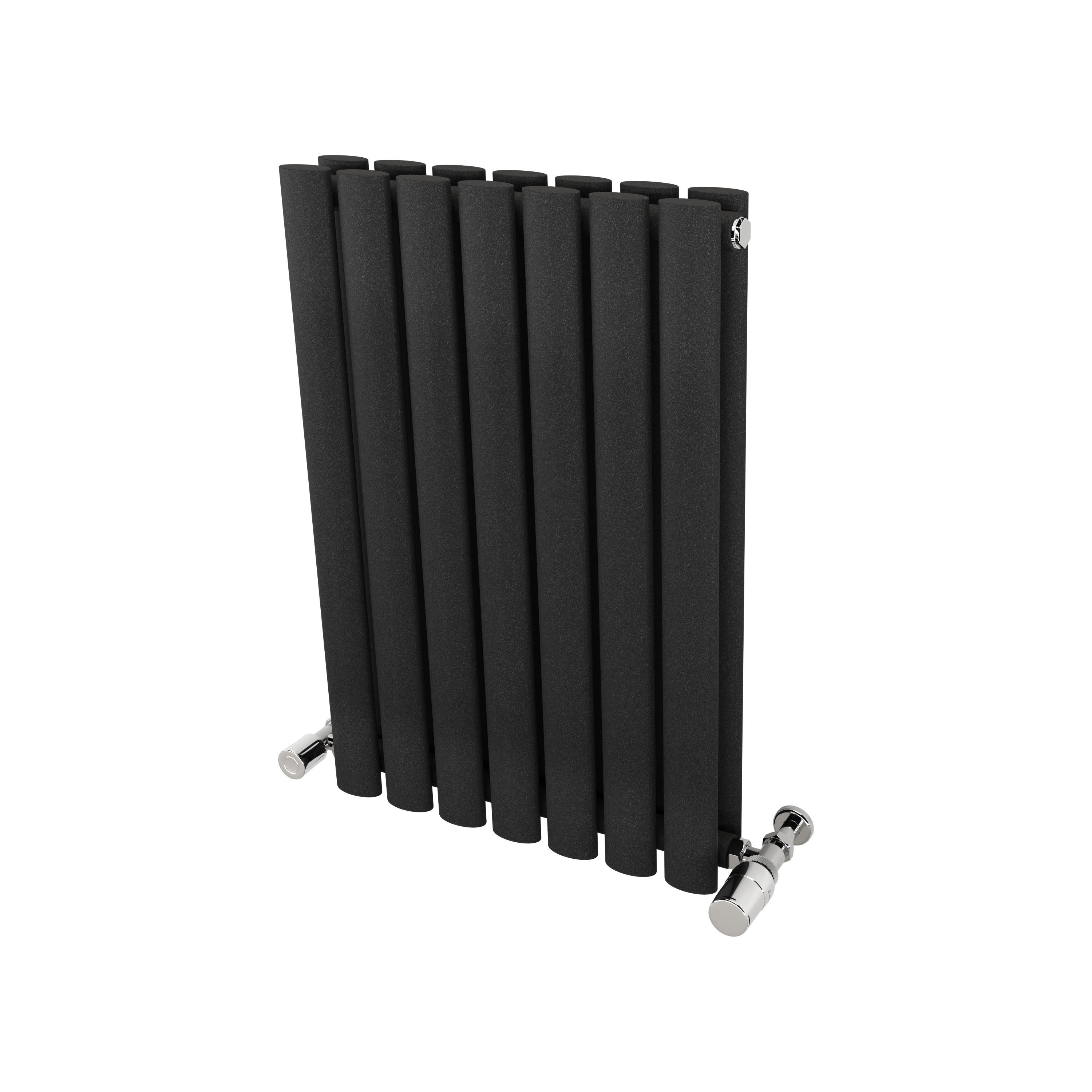 Ximax Fortuna Duplex FORD600410A Grey Gas Vertical Designer 1601BTU Radiator, (W)410mm x (H)600mm