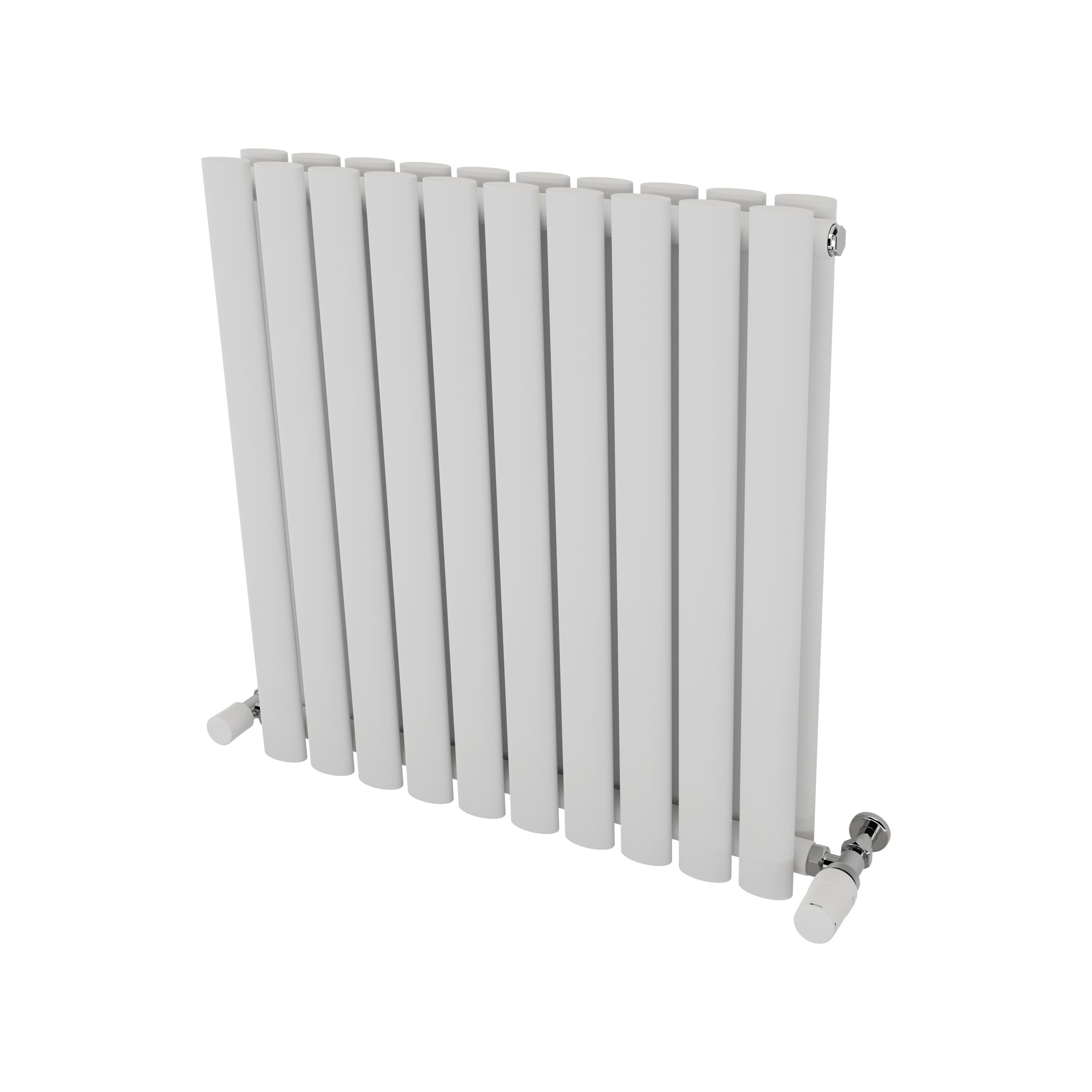 Ximax Fortuna Duplex Satin white Vertical Designer Radiator, (W)584mm x