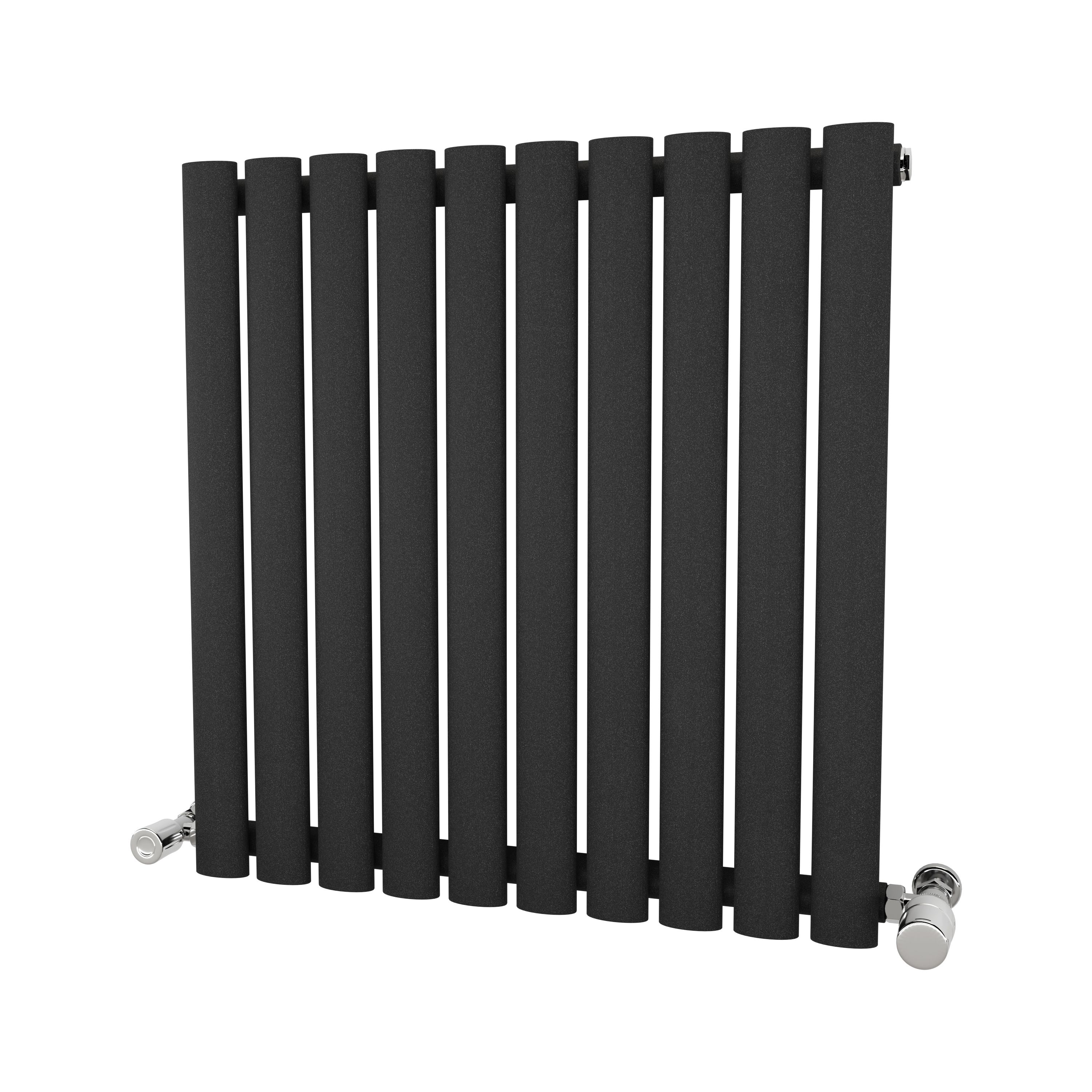 Ximax Fortuna FOR600584A Grey Gas Vertical Designer Radiator, (W)584mm x (H)600mm