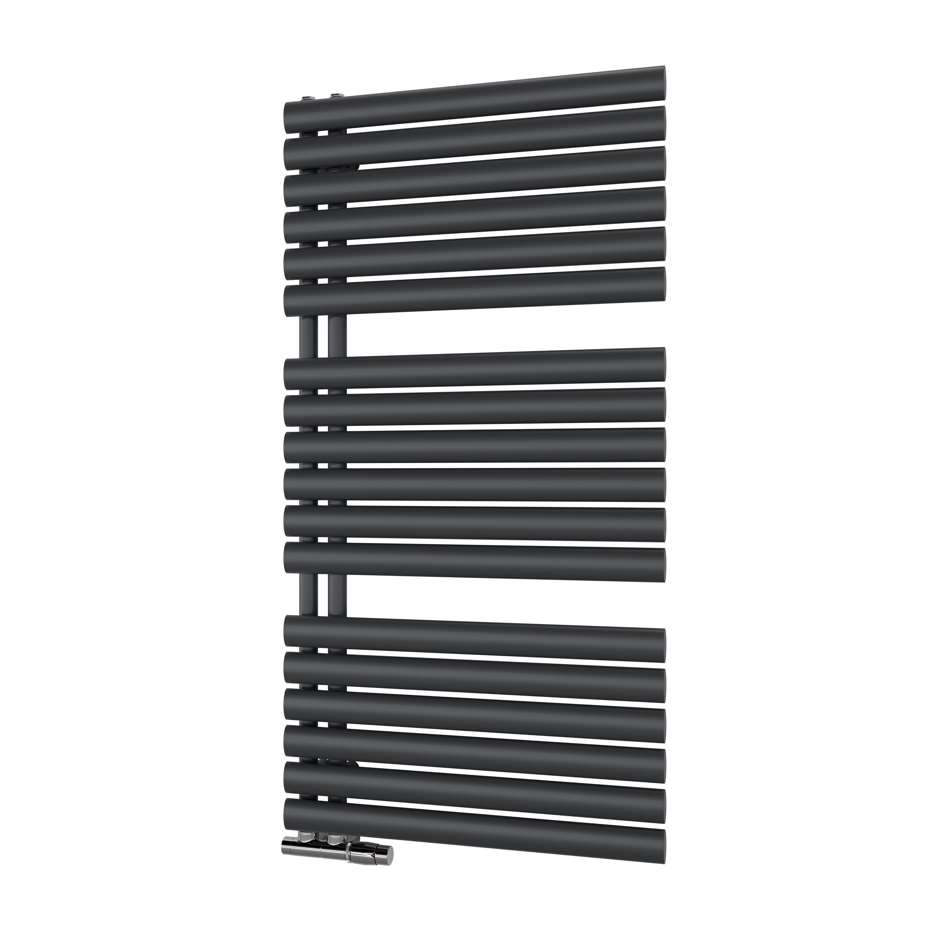 Ximax Fortuna Open FORO1164600A Grey Gas Vertical Designer Radiator, (W)600mm x (H)1164mm