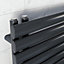 Ximax Fortuna Open Satin anthracite Vertical Designer Radiator, (W)600mm x (H)1164mm