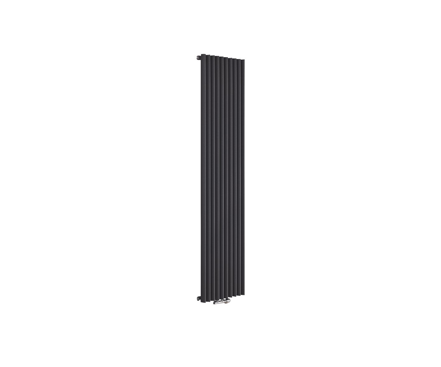 Ximax Fortuna twist Anthracite Vertical Designer Radiator, (W)295mm x (H)1800mm