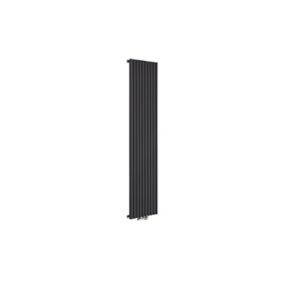 Ximax Fortuna twist Anthracite Vertical Designer Radiator, (W)295mm x (H)1800mm