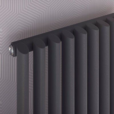 Ximax Fortuna twist FORT18043AS Anthracite Vertical Designer 2888BTU Radiator, (W)430mm x (H)1800mm