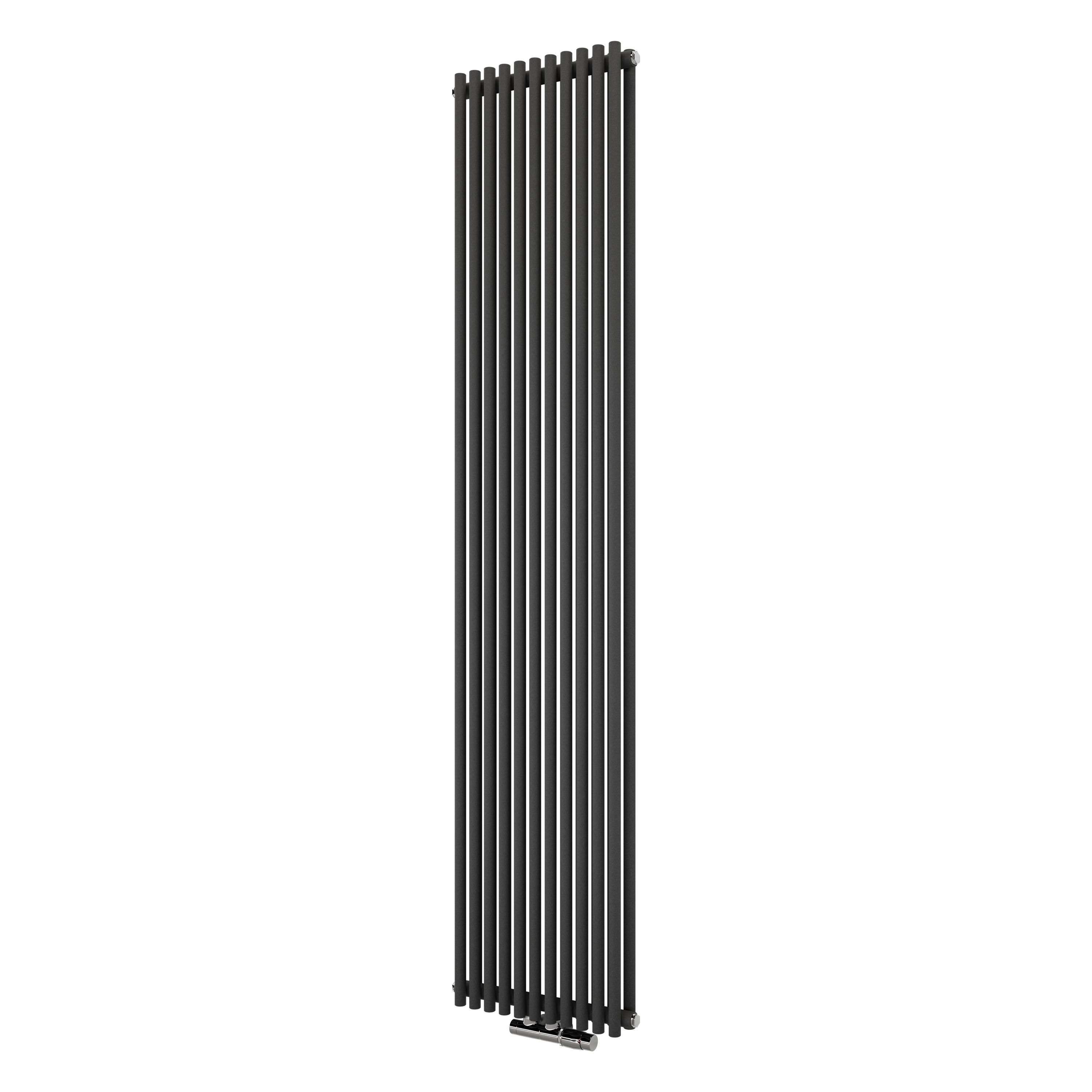 Ximax Gamba Duplex GAD1800295A Grey Gas Vertical Designer Radiator, (W)400mm x (H)1800mm