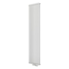 Ximax Gamba Duplex GAD1800295W White Gas Vertical Designer Radiator, (W)400mm x (H)1800mm