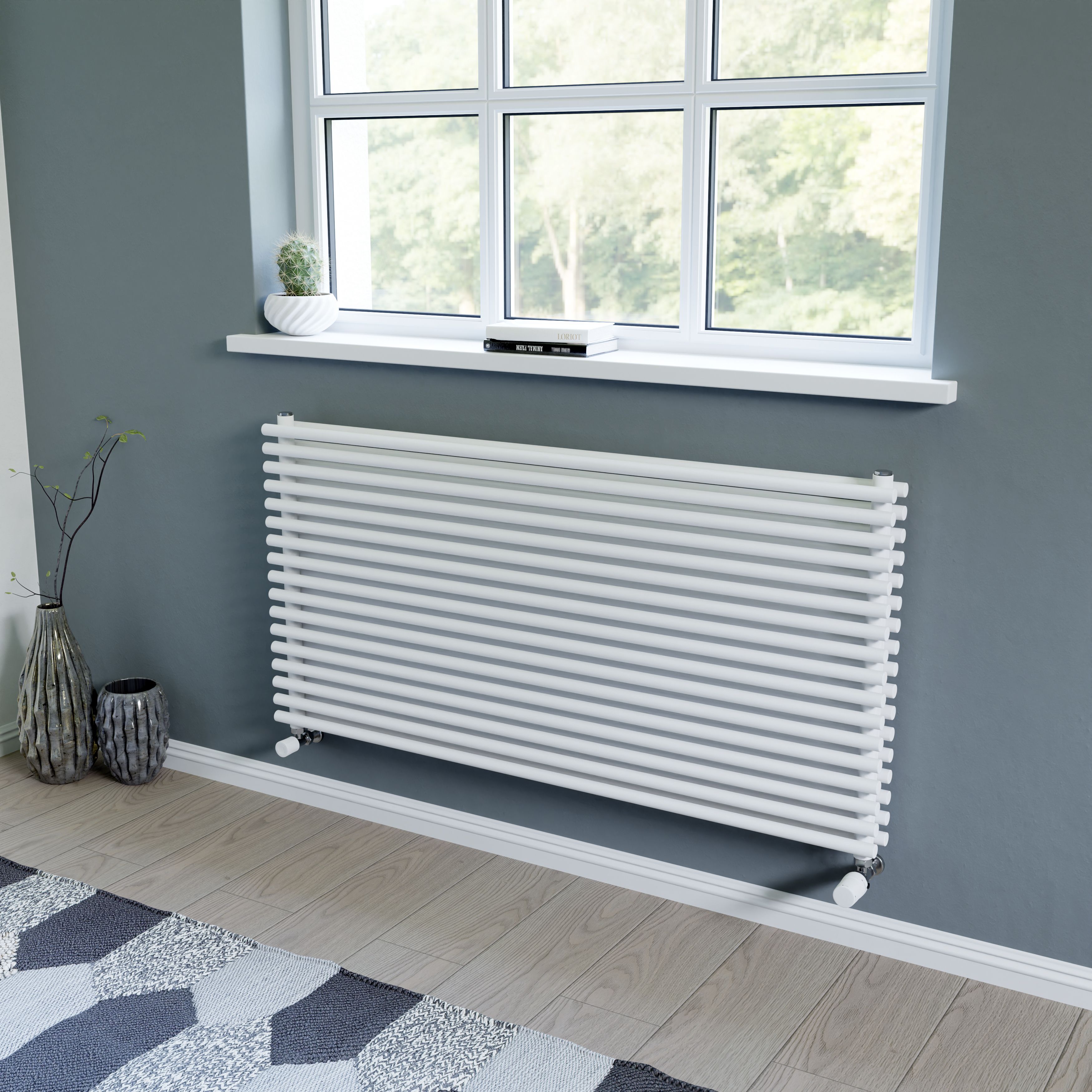 Ximax Gamba Duplex GADH6101000W White Gas Horizontal Designer Radiator ...