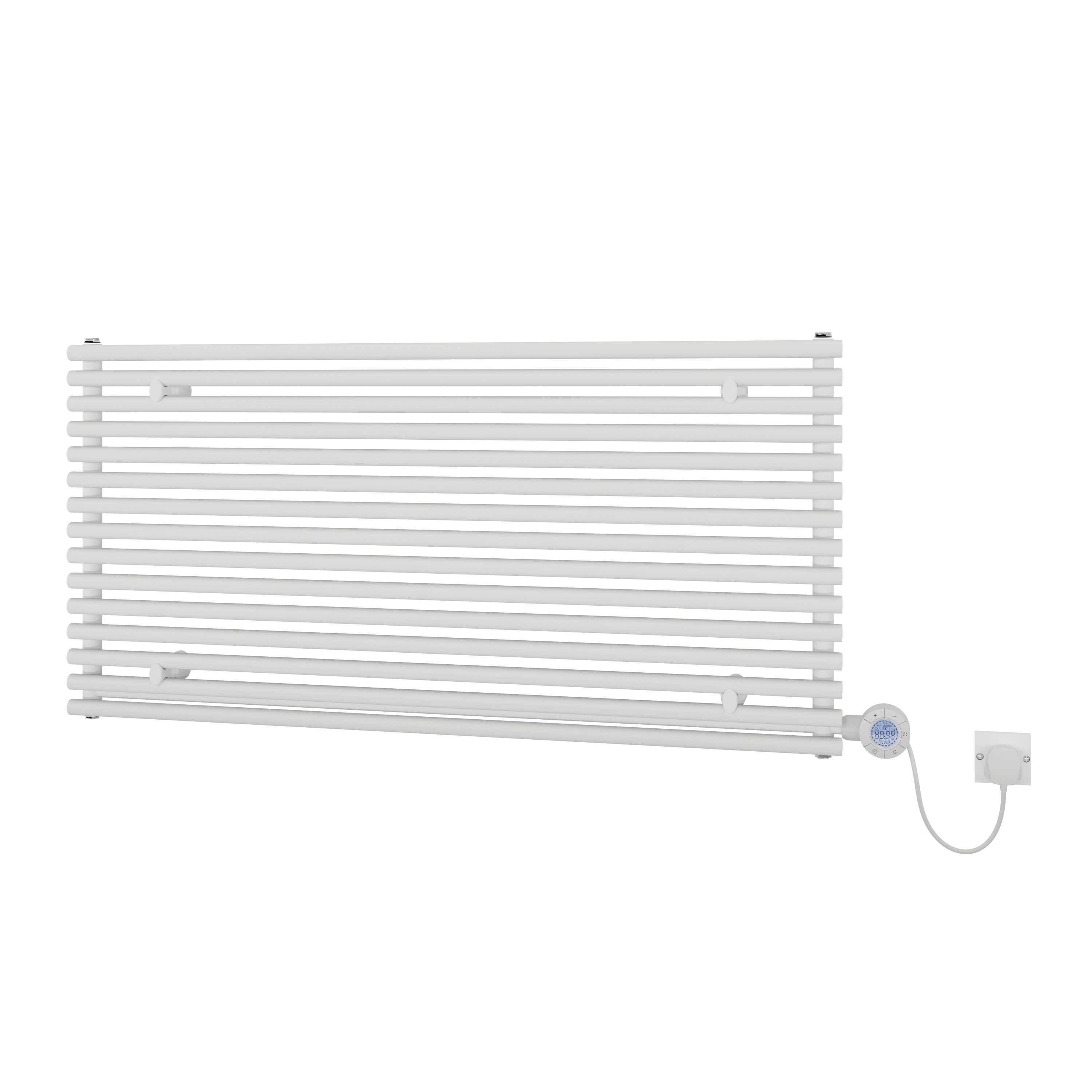 Ximax Gamba GAHE5901200W White Electric & gas Horizontal Designer 3072BTU Radiator, (W)1200mm x (H)590mm