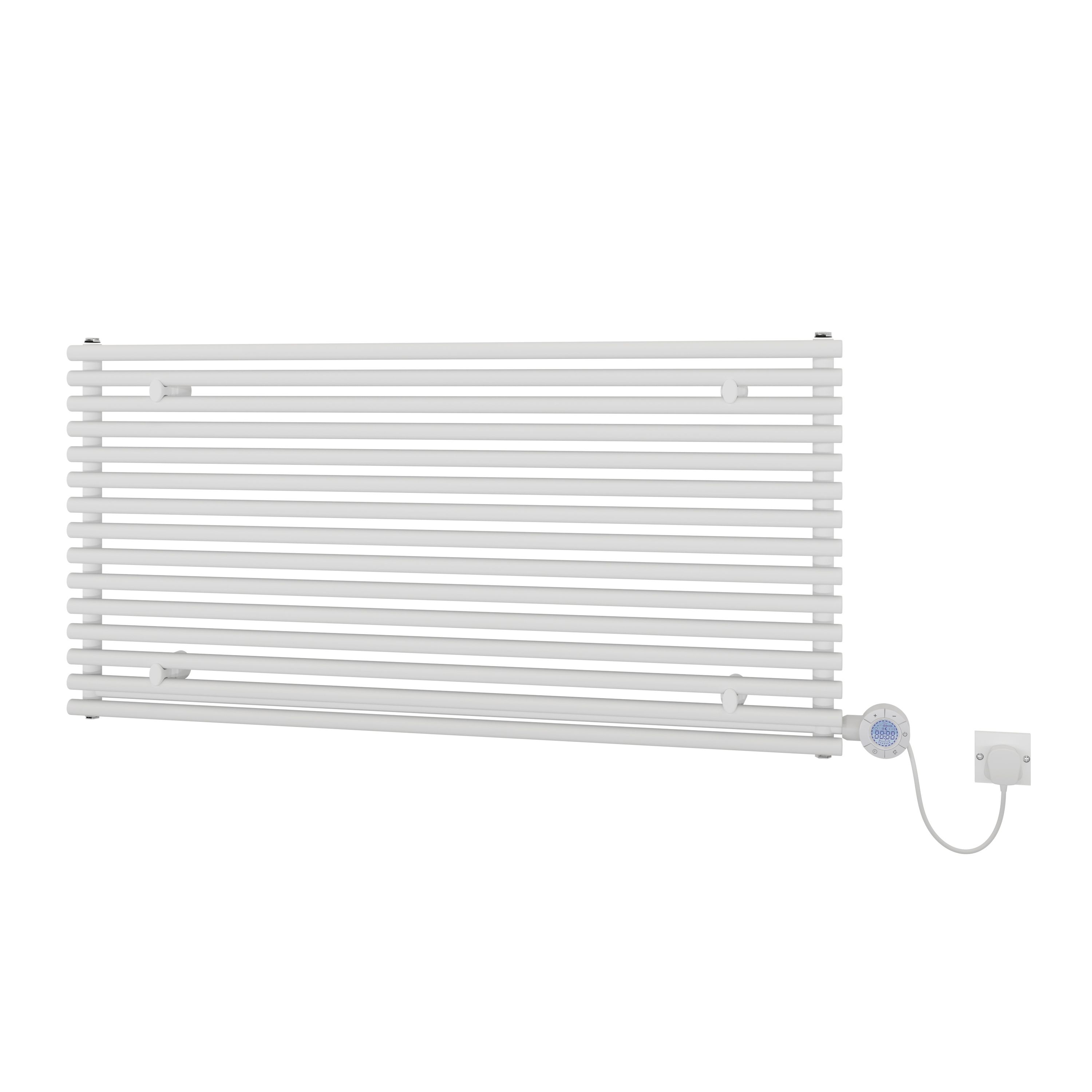 Ximax Gamba GAHE5901200W White Electric & gas Horizontal Electric designer Radiator, (W)1200mm x (H)590mm