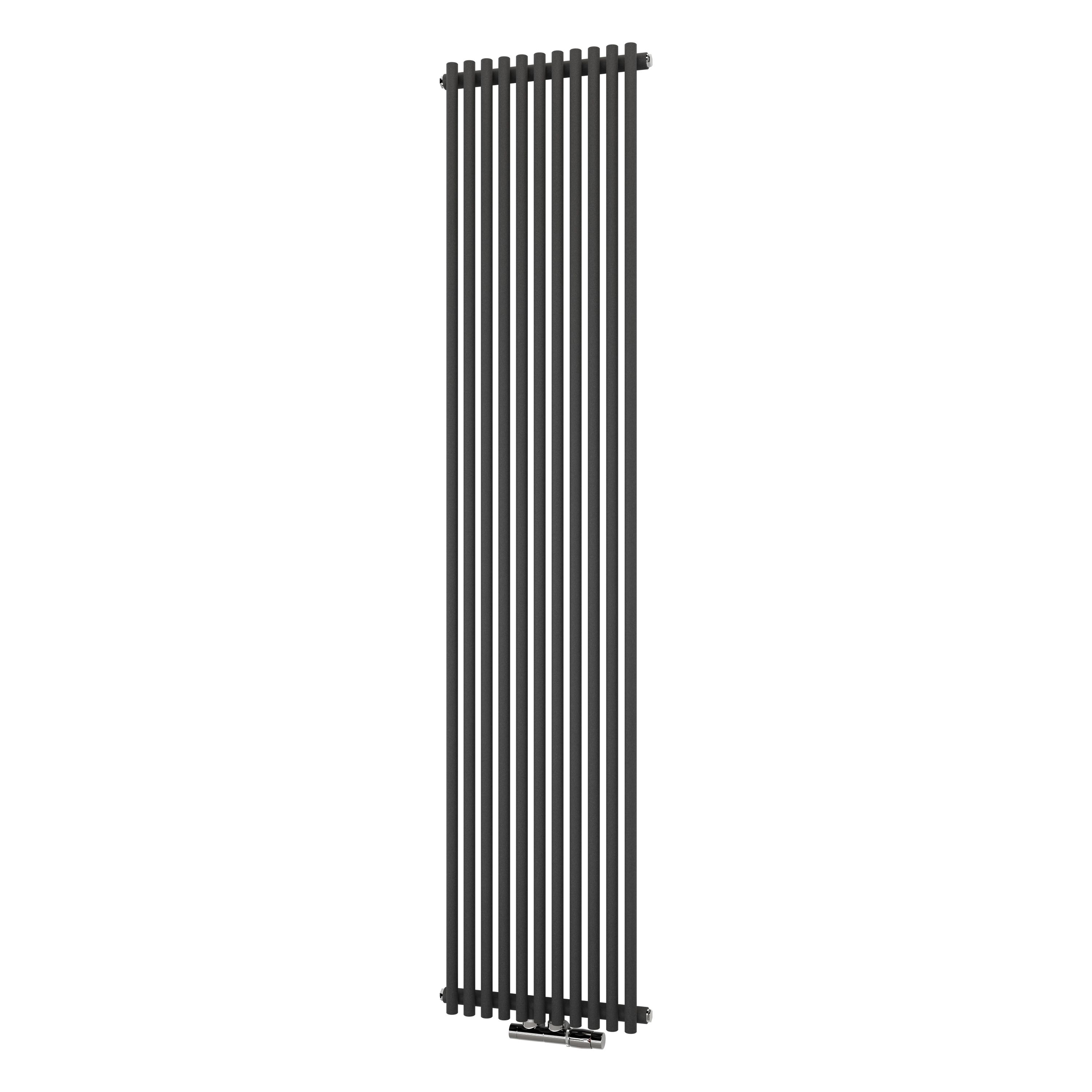 Ximax Gamba Matt anthracite Vertical Designer Radiator, (W)400mm x (H)1800mm