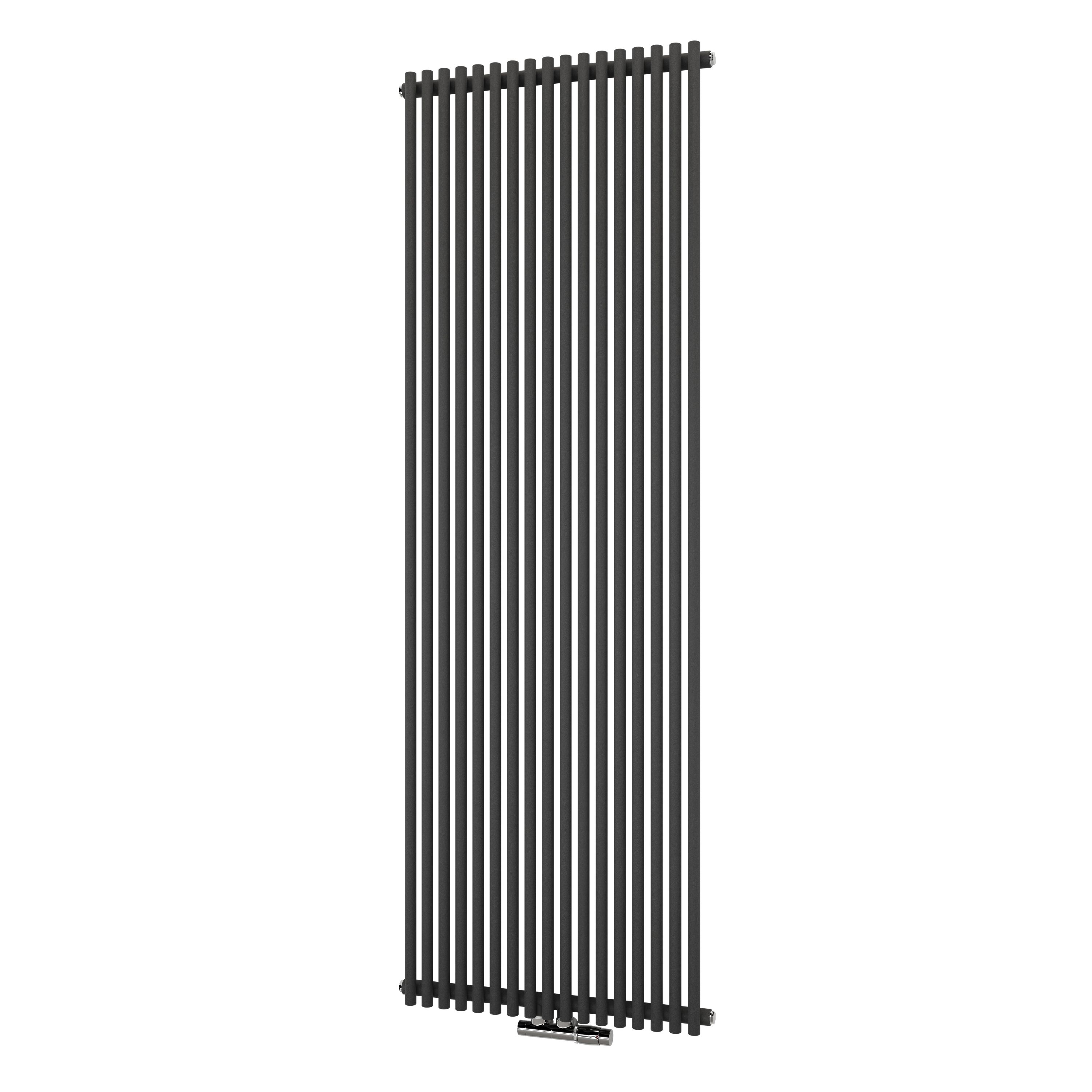 Ximax Gamba Matt anthracite Vertical Designer Radiator, (W)610mm x (H)1800mm