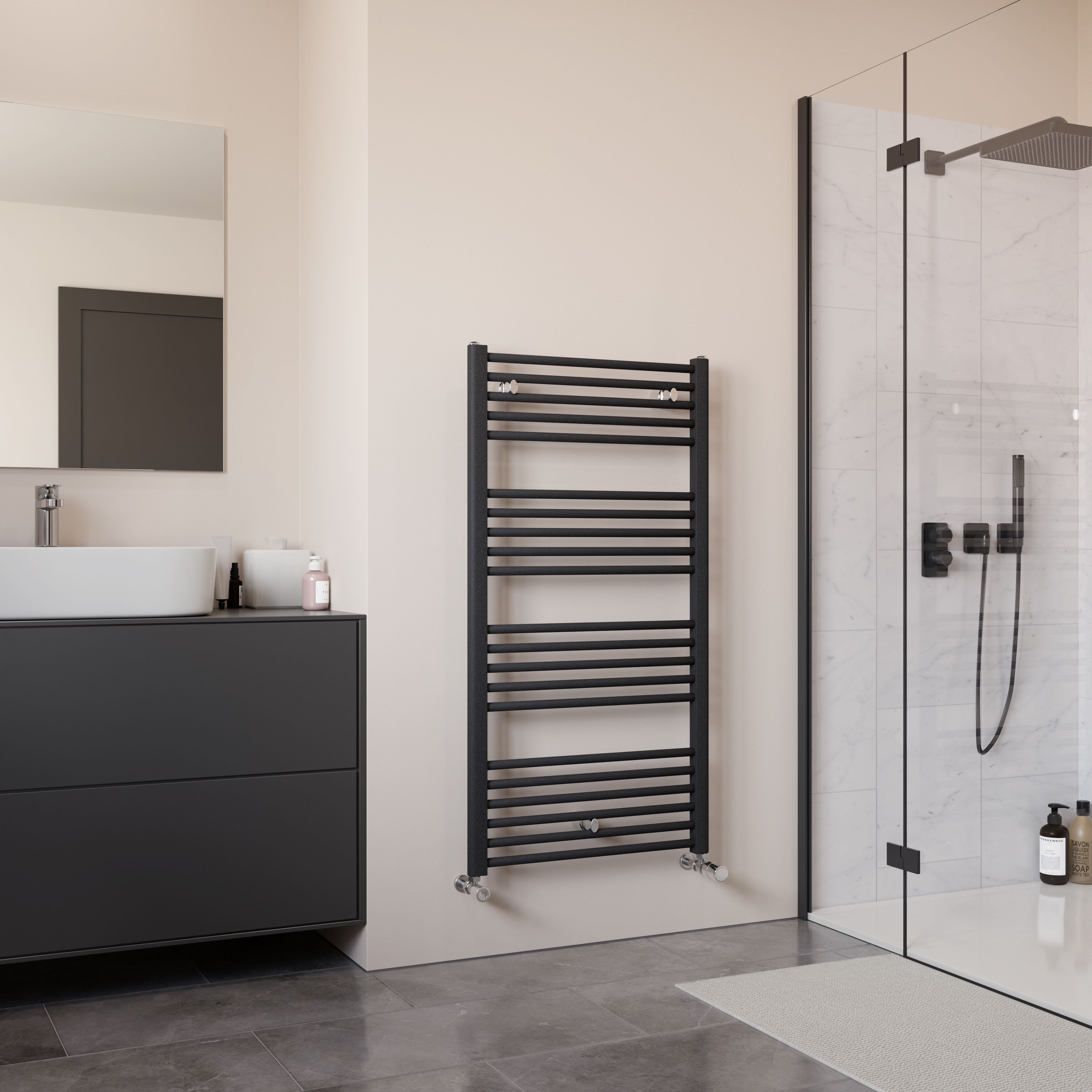 Ximax Joker JOK1140600A Anthracite Gas Vertical Designer Radiator, (W)600mm x (H)1140mm