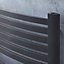 Ximax K4, Anthracite Vertical Curved Towel radiator (W)480mm x (H)765mm