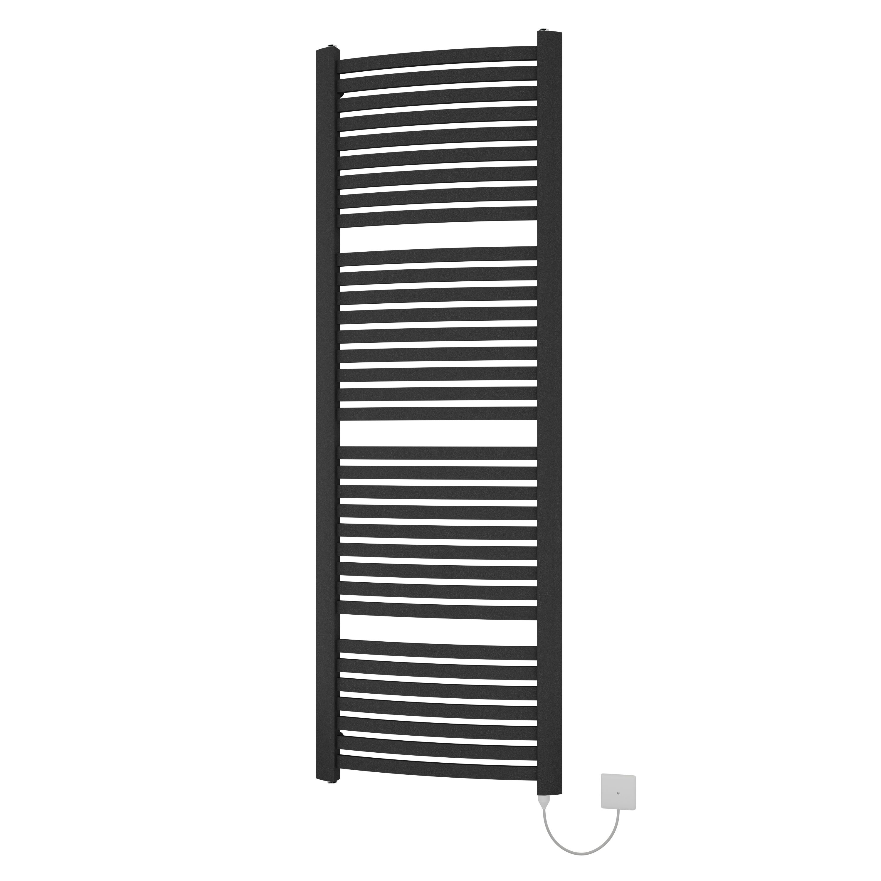 Ximax K4 K41215580A Grey Electric & gas Vertical Electric designer Radiator, (W)580mm x (H)1710mm