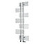 Ximax Parallel-Rail Chrome effect Electric Towel warmer (W)650mm x (H)1762mm