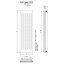 Ximax S1 Plan White Vertical Designer Radiator, (W)436mm x (H)1804mm
