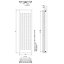 Ximax S1 Plan White Vertical Designer Radiator, (W)516mm x (H)1804mm