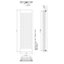 Ximax S1 Plan White Vertical Designer Radiator, (W)596mm x (H)1804mm