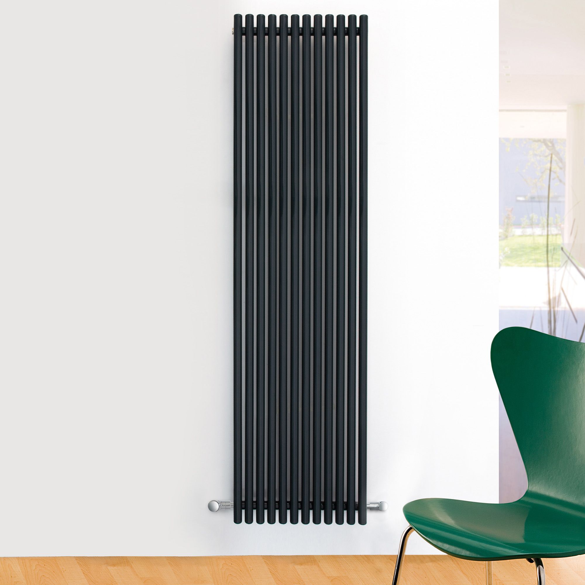 Ximax Supra Anthracite Vertical Designer Radiator, (W)470mm x (H)1800mm