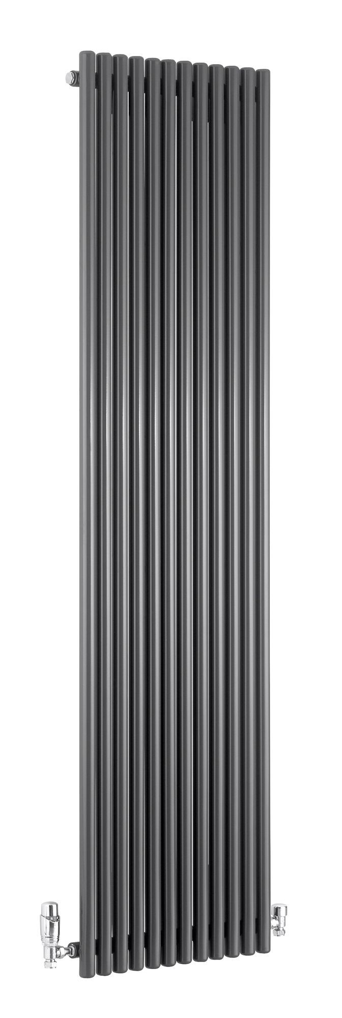 Ximax Supra Anthracite Vertical Designer Radiator, (W)470mm x (H)1800mm