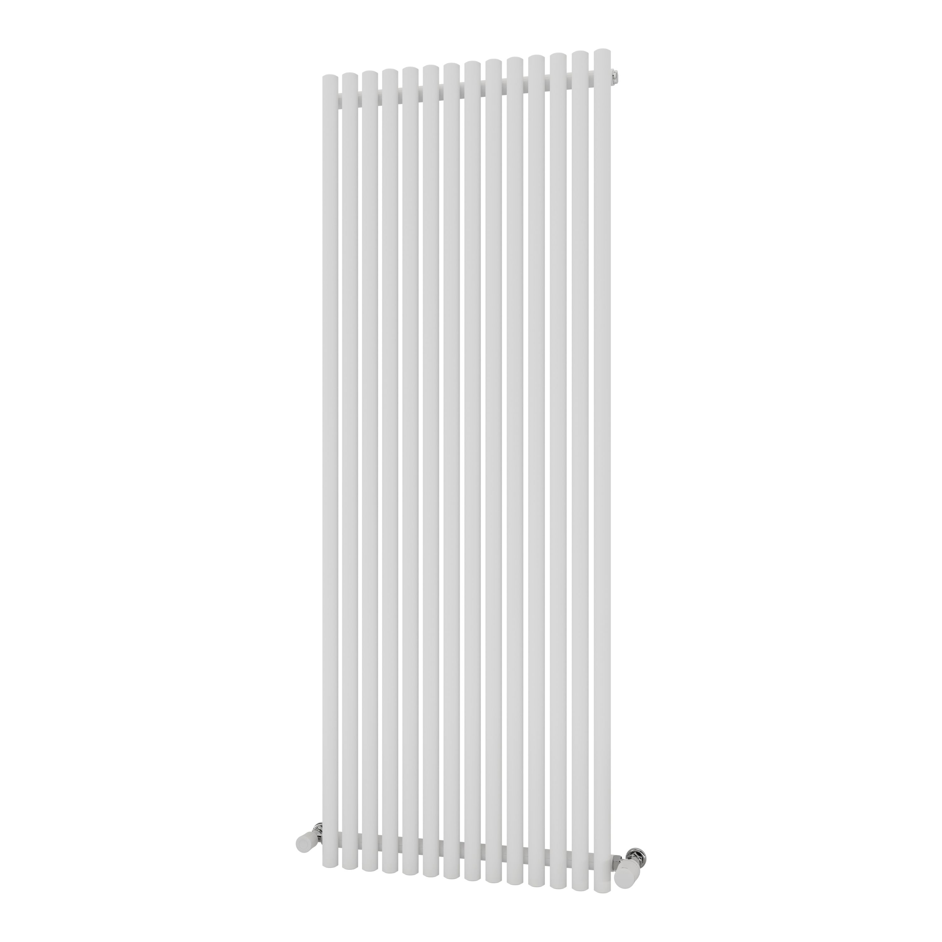 Ximax Supra Satin white Vertical Designer Radiator, (W)550mm x (H)1500mm