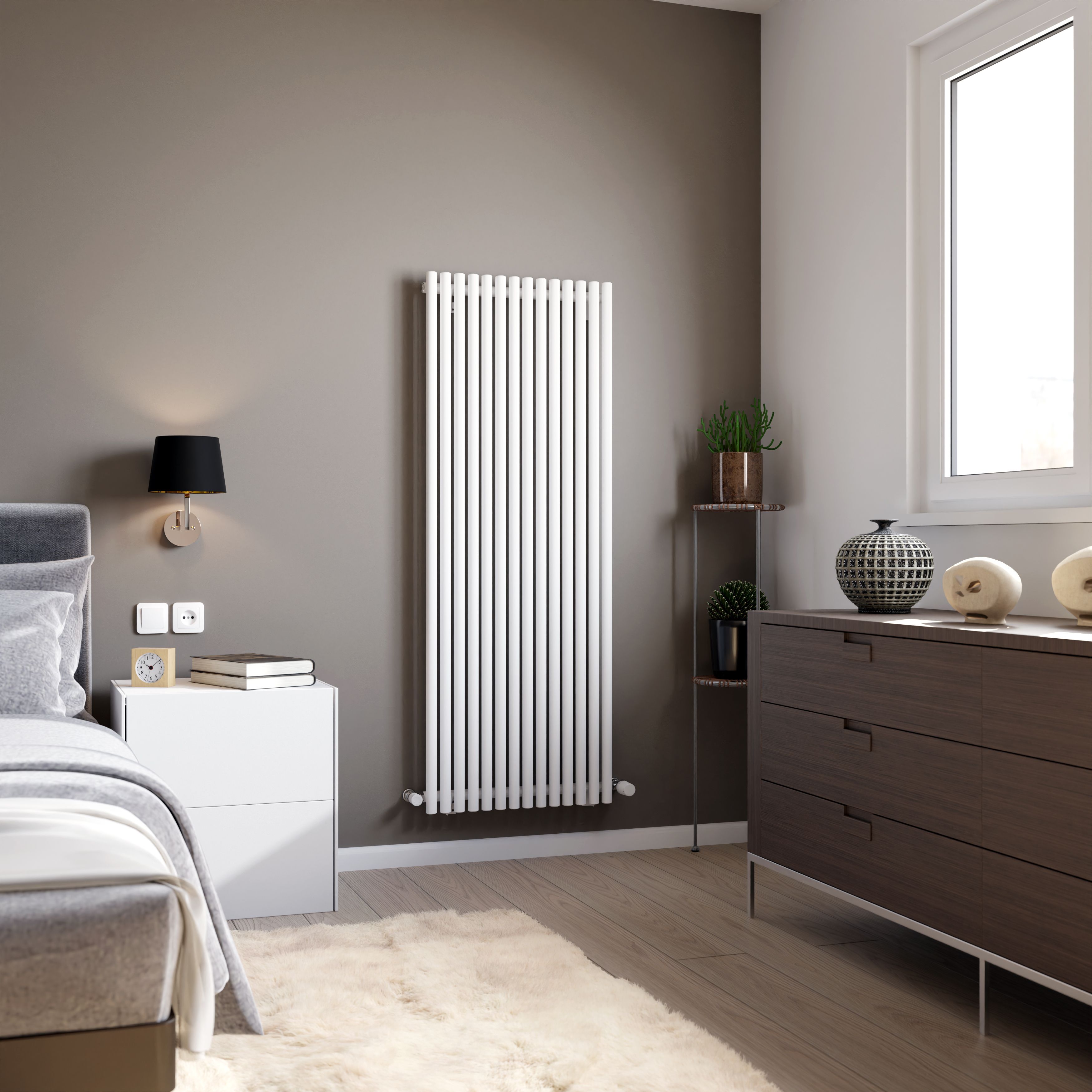 Ximax Supra SU1500550A White Gas Vertical Designer 3795BTU Radiator, (W)550mm x (H)1500mm Price Comparisons | Compare The Build