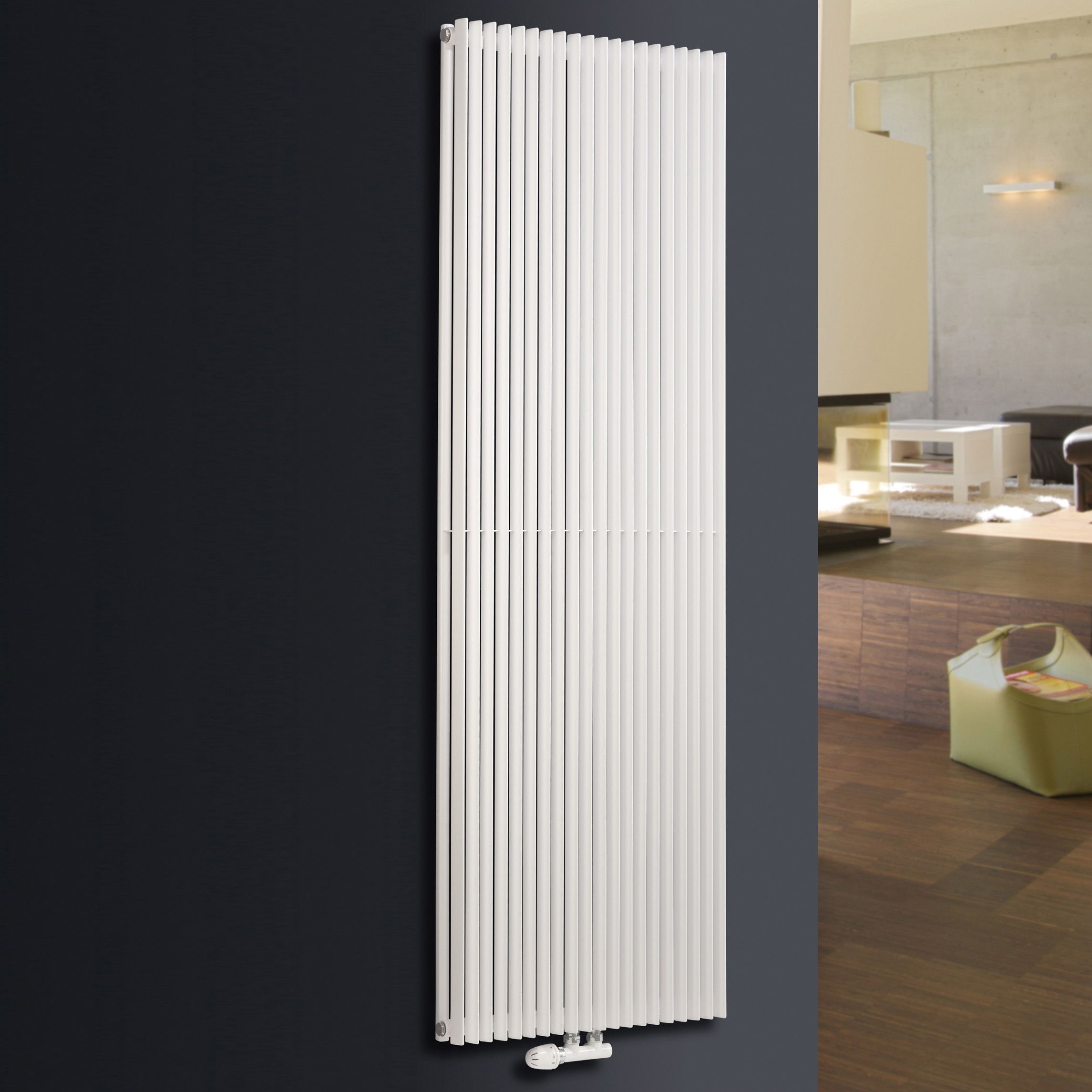 Ximax Triton Duplex TRD180300W White Hydronic Vertical Designer Radiator, White (W)300mm (H)1800mm