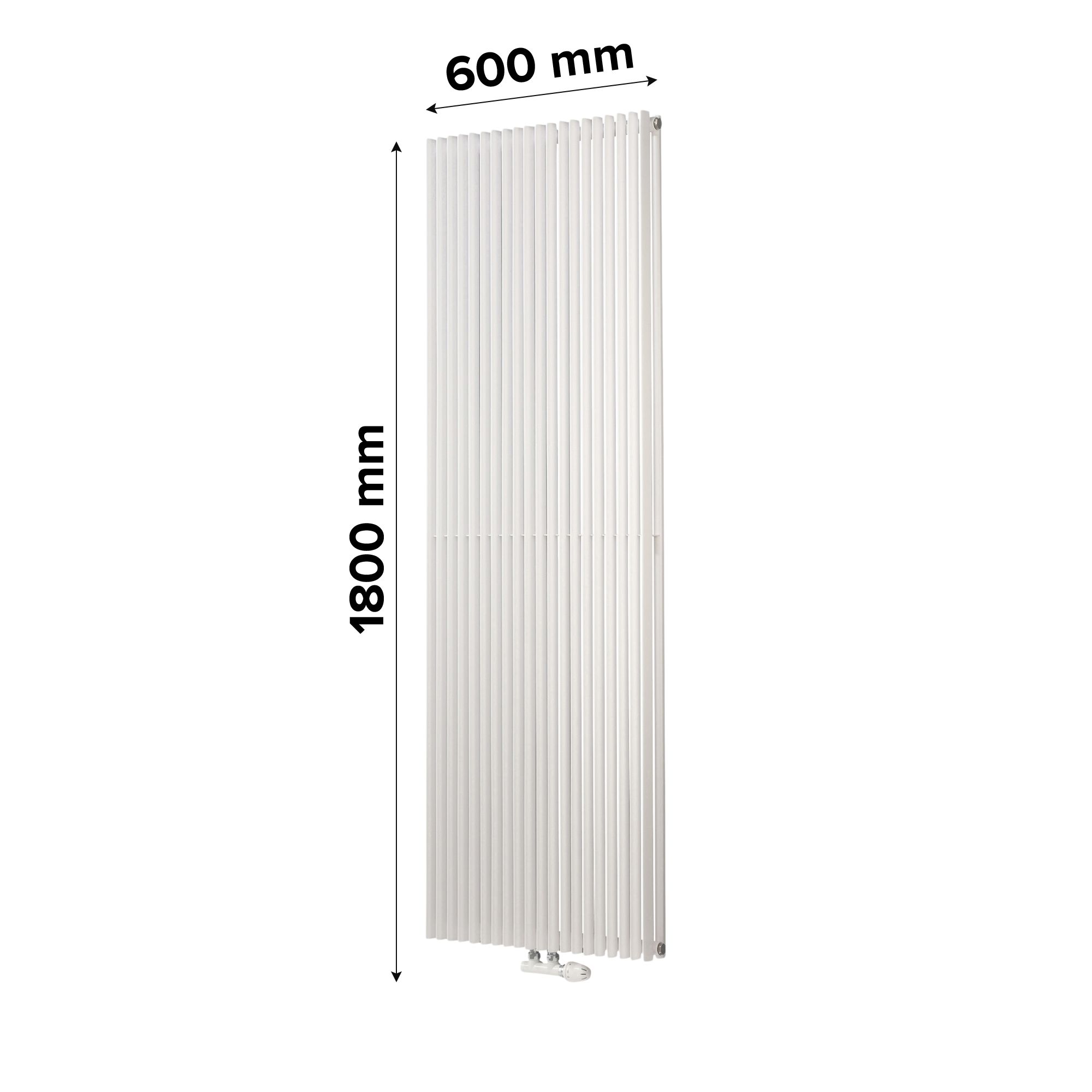Ximax Triton Duplex TRD180600W White Vertical Designer 8844BTU Radiator, (W)600mm x (H)1800mm