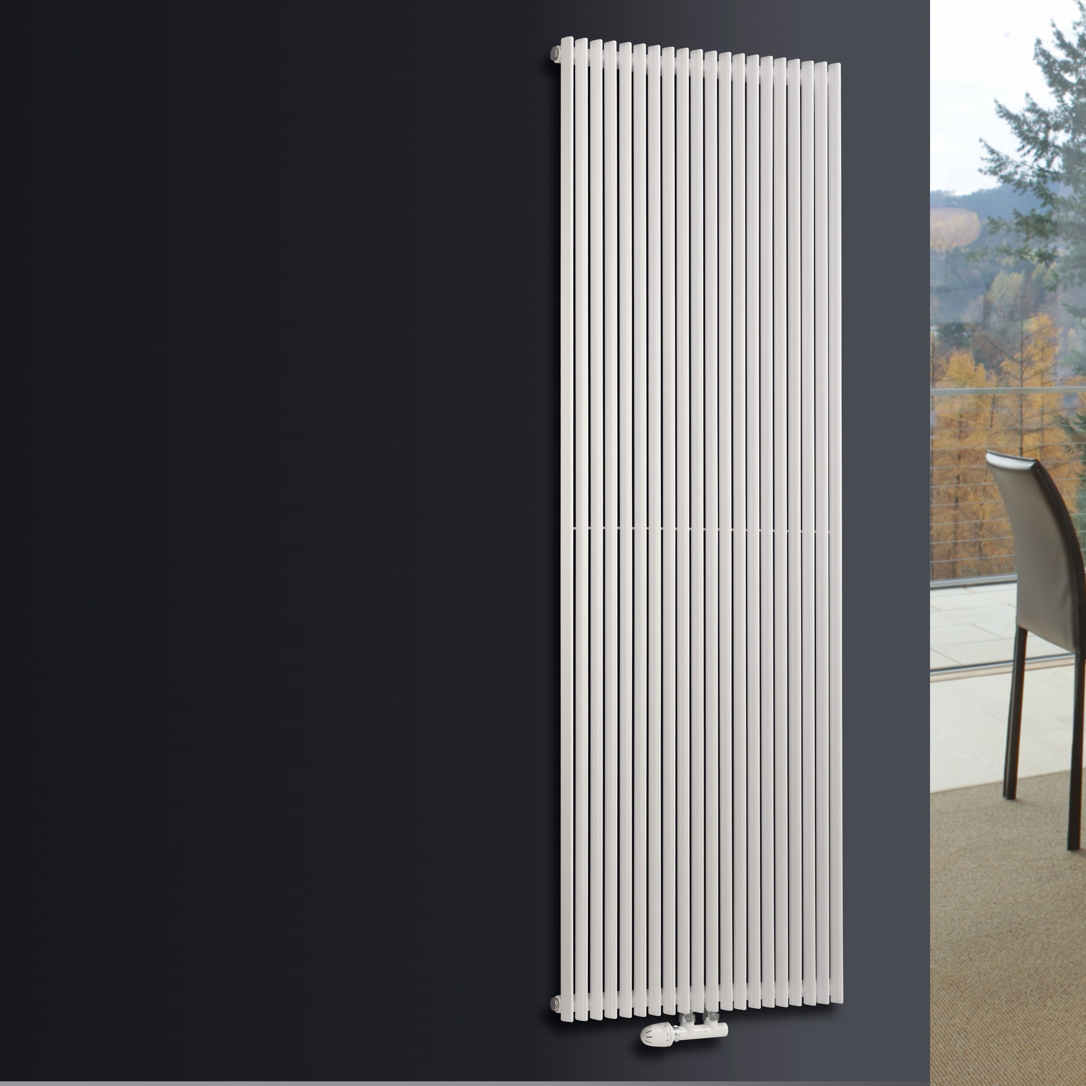 Ximax Triton TR1800600W Anthracite Vertical Designer 4913BTU Radiator, (W)600mm x (H)1800mm