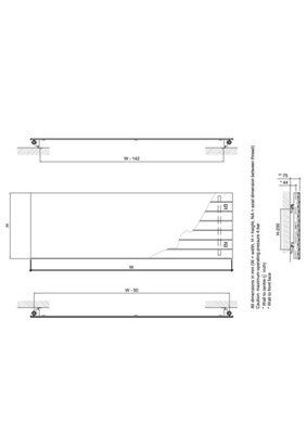 Ximax Vertiplan Anthracite Horizontal Designer Radiator, (W)445mm x (H)1500mm