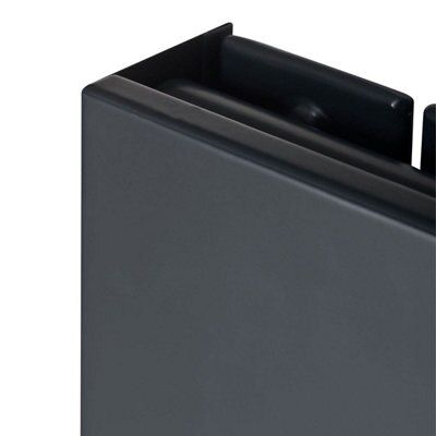 Ximax Vertiplan Duplex Anthracite Vertical Radiator, (W)600mm x (H)1800mm