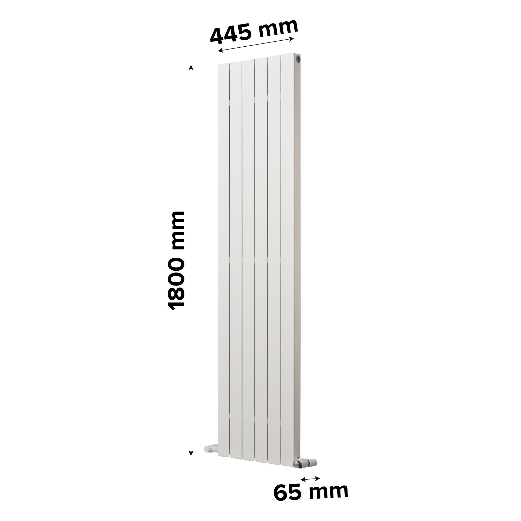 Ximax Vertirad Deluxe HWX180045W White Horizontal or vertical Designer 3081BTU Radiator, (W)445mm x (H)1800mm