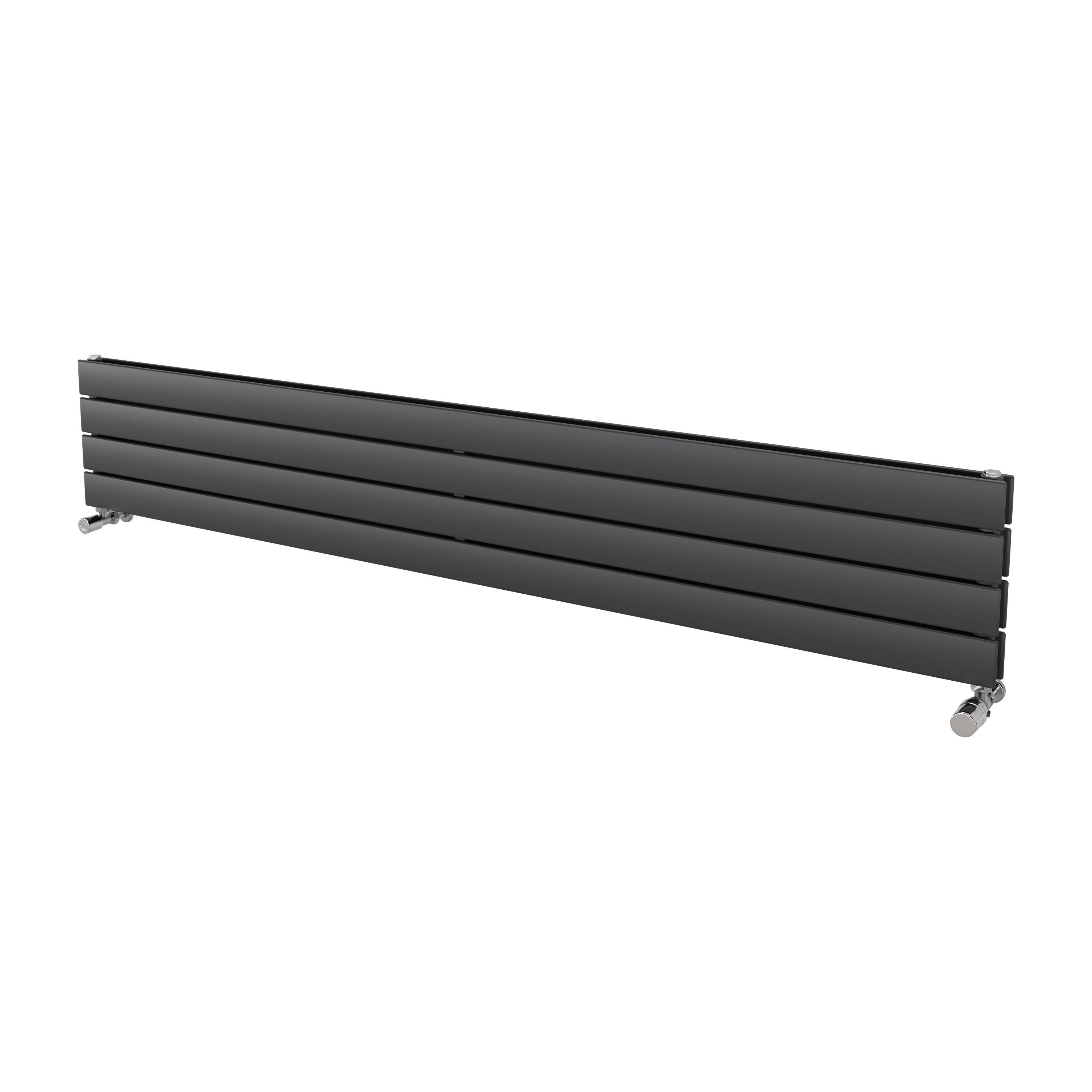 Ximax Vertirad Duplex HWHD1195600A Grey Gas Horizontal Designer panel Radiator, (W)1800mm x (H)295mm