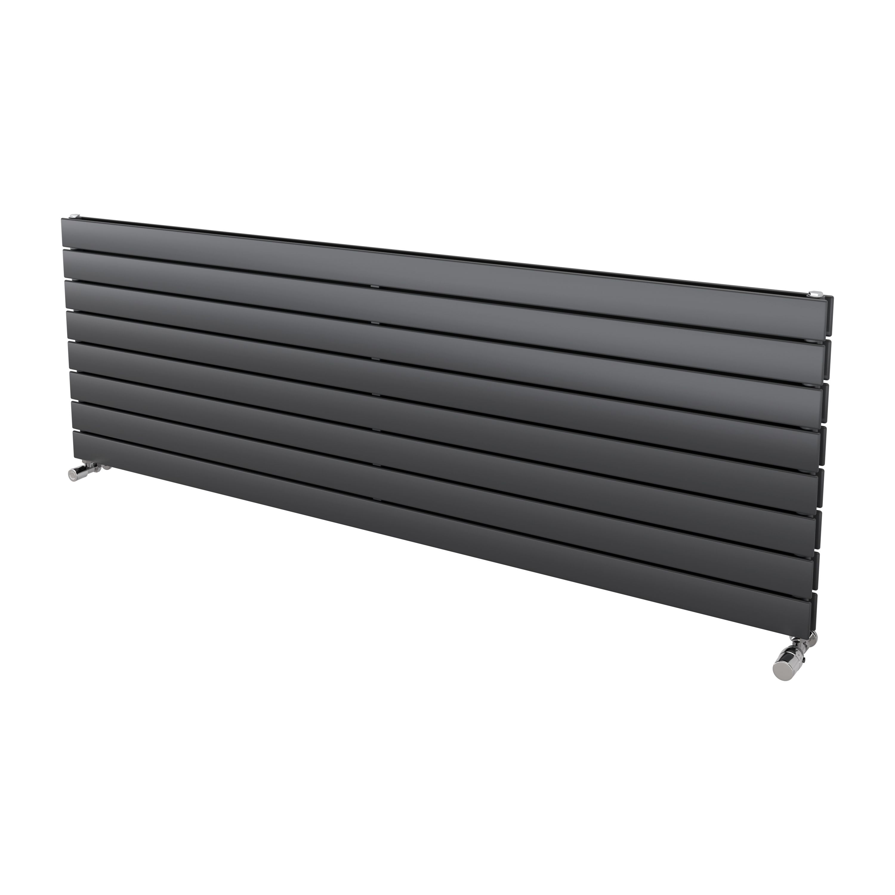 Ximax Vertirad Duplex HWHD1195600A Grey Gas Horizontal Designer panel Radiator, (W)1800mm x (H)595mm