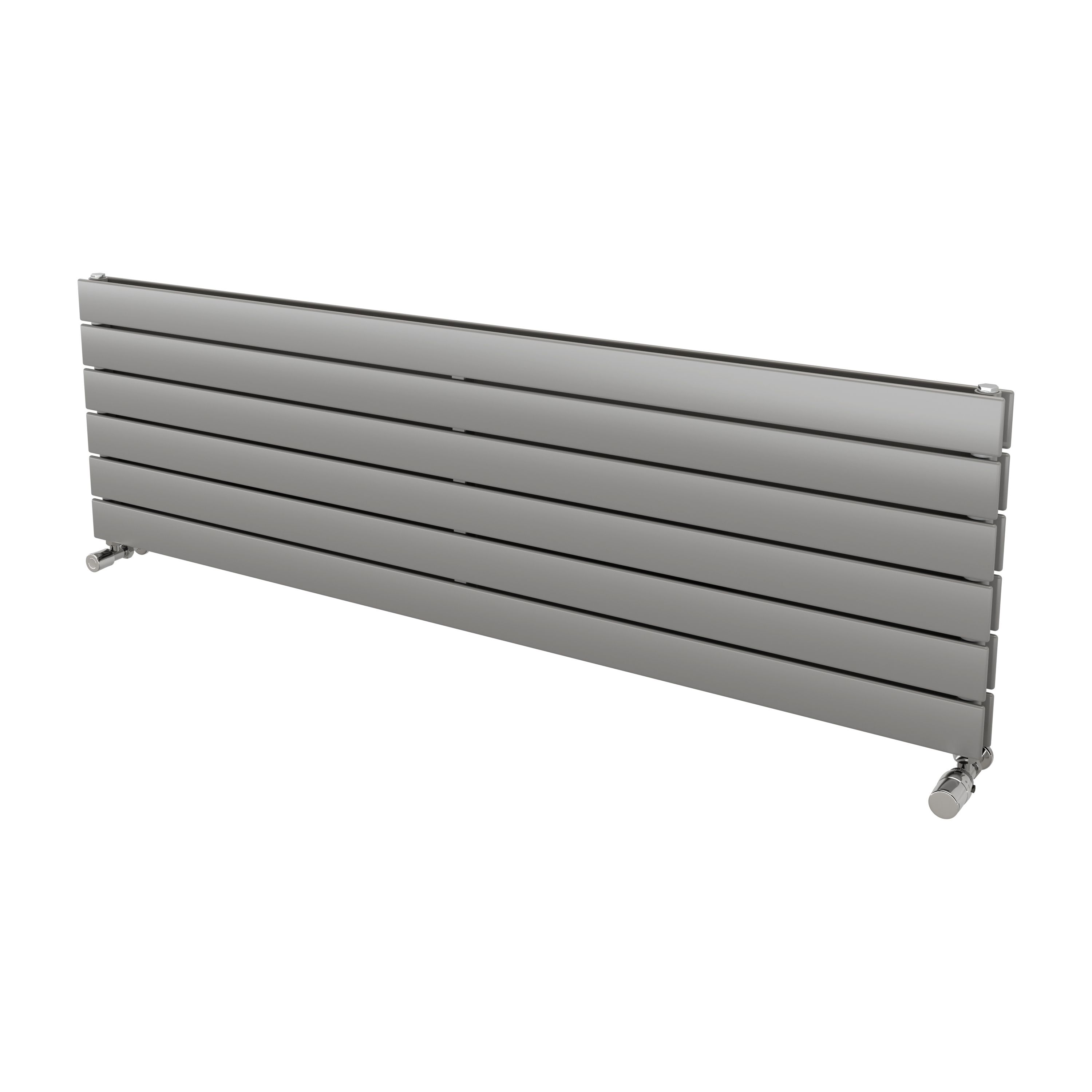 Ximax Vertirad Duplex HWHD1195600S Silver Gas Horizontal Designer panel Radiator, (W)1500mm x (H)445mm