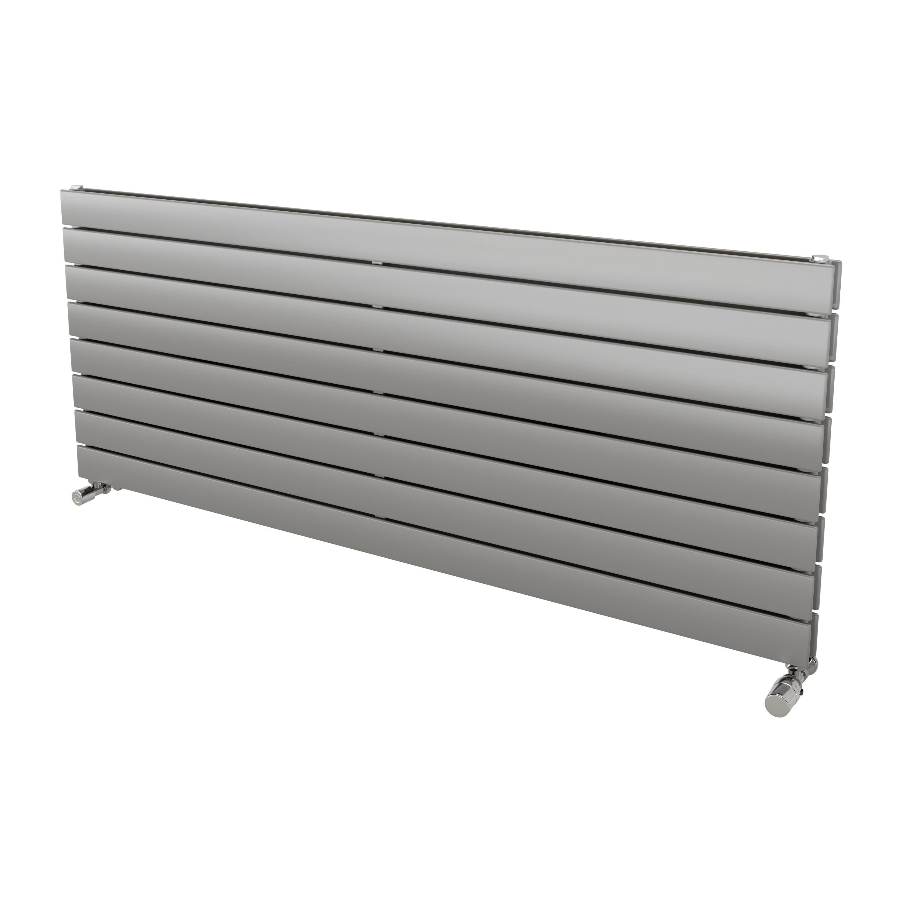 Ximax Vertirad Duplex HWHD1195600S Silver Gas Horizontal Designer panel Radiator, (W)1500mm x (H)595mm