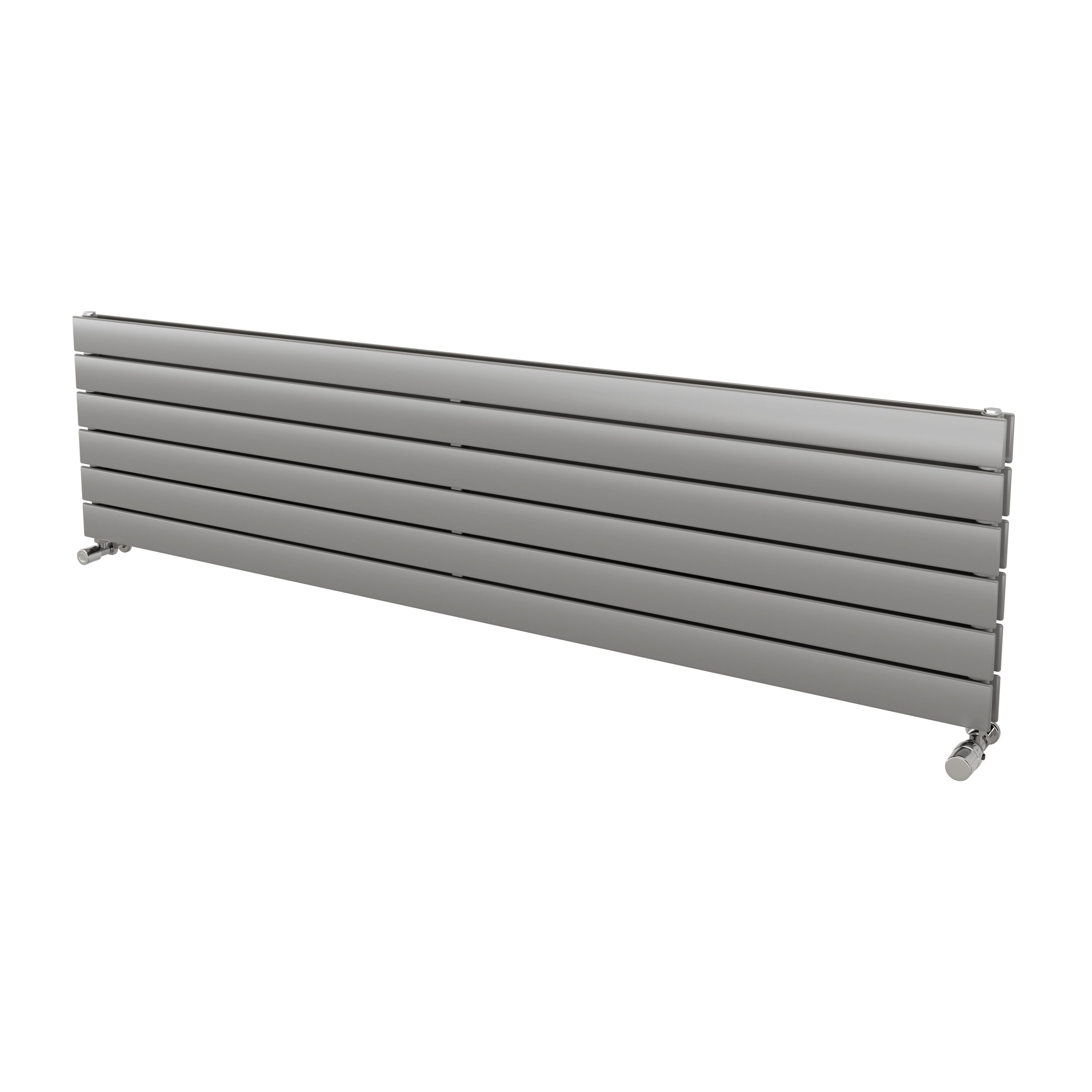 Ximax Vertirad Duplex HWHD1195600S Silver Gas Horizontal Designer panel Radiator, (W)1800mm x (H)445mm