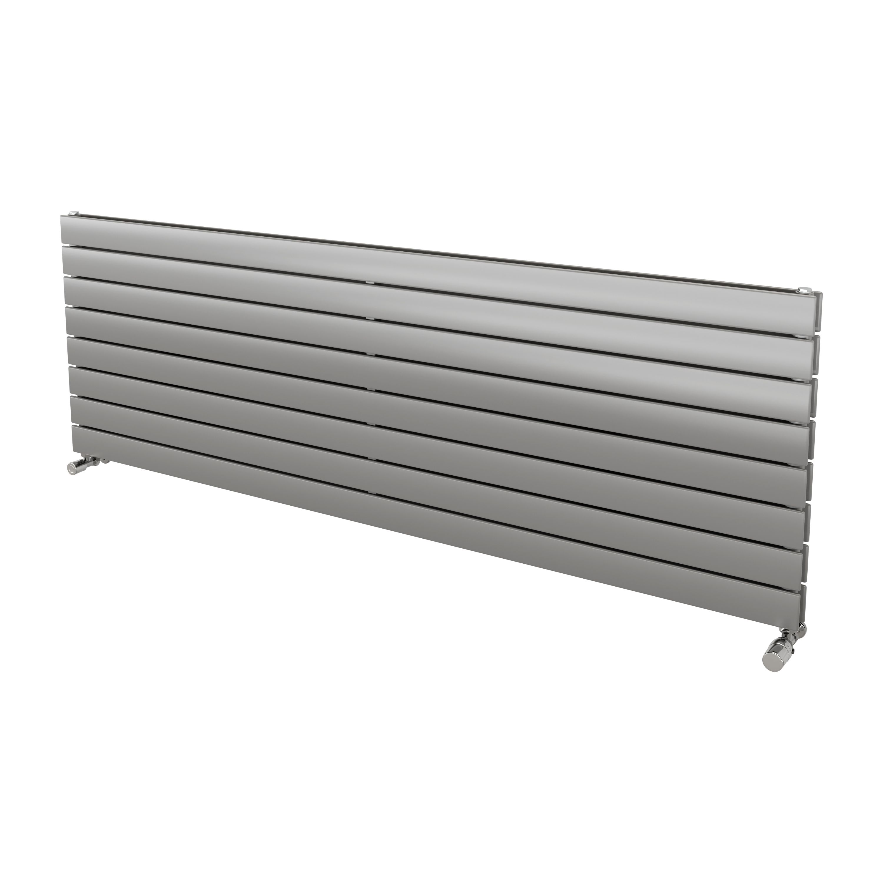 Ximax Vertirad Duplex HWHD1195600S Silver Gas Horizontal Designer panel Radiator, (W)1800mm x (H)595mm