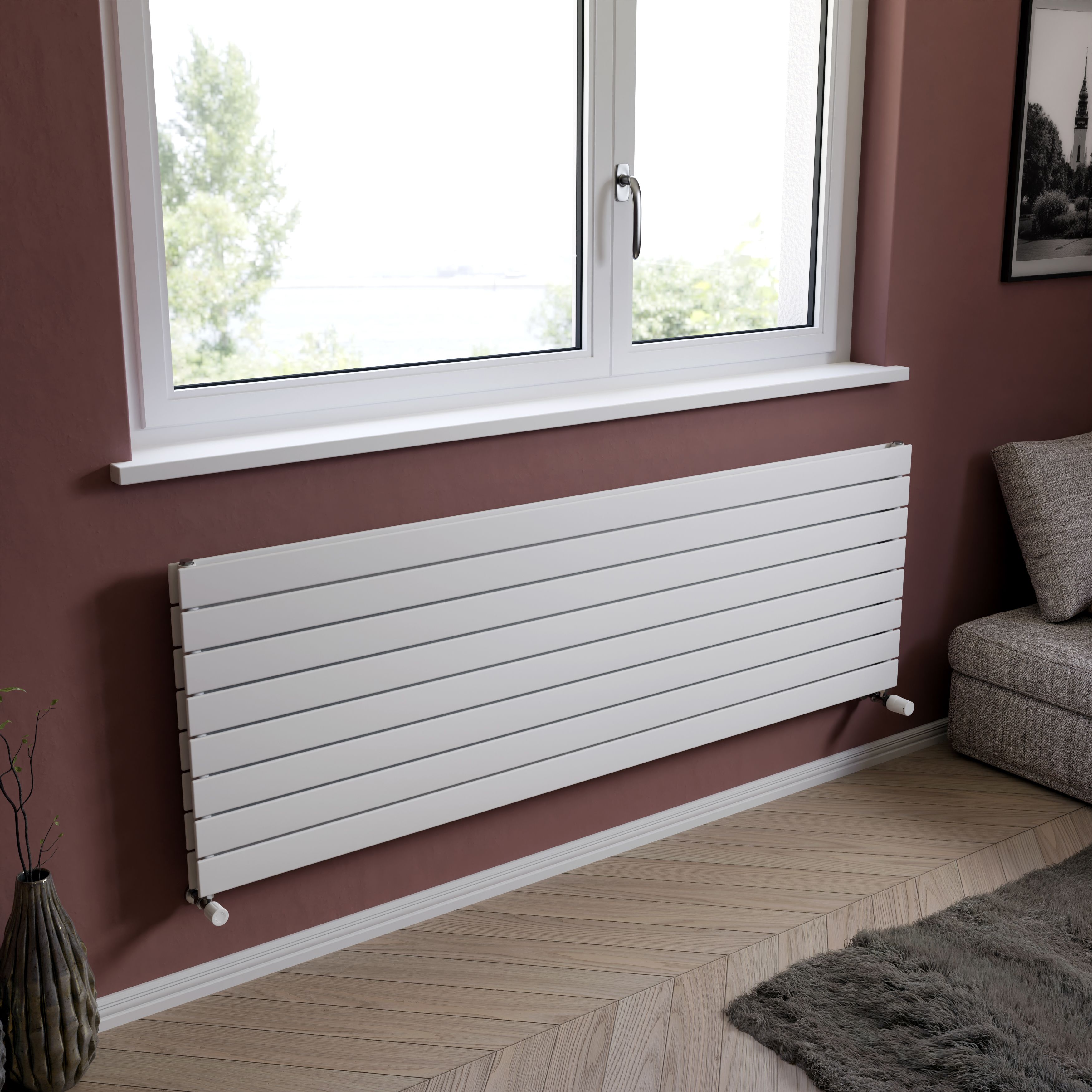 Moringa window radiator 60cm ホワイト White Radiators | UK Leading Supplier | Best Radiators