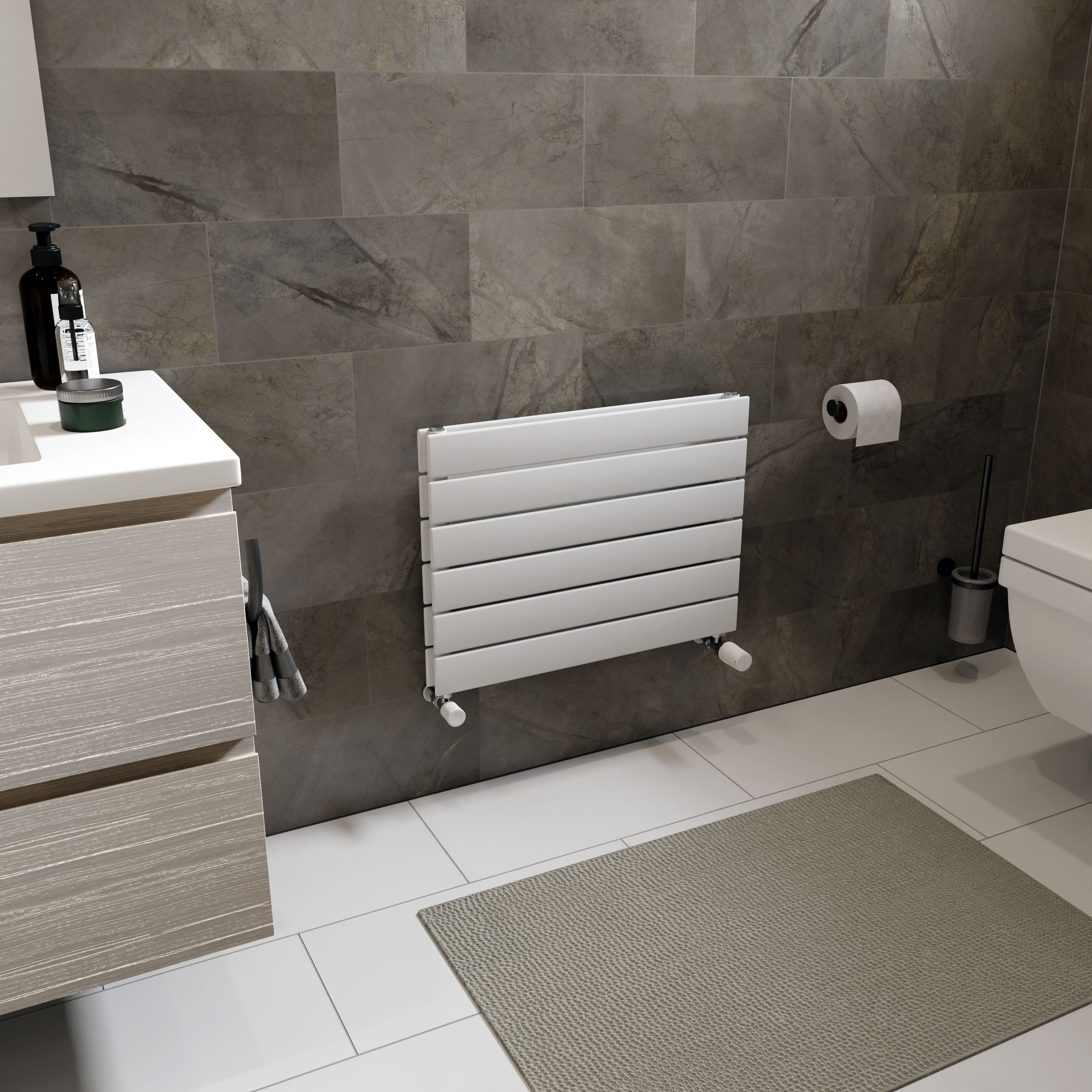 Ximax Vertirad Duplex HWHD1195600W White Gas Horizontal Designer panel Radiator, (W)600mm x (H)445mm